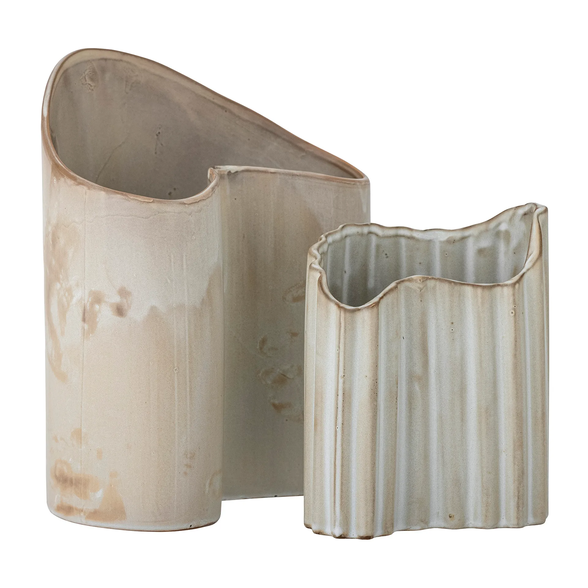 Vase Henaj 2 pièces, Marron-beige Bloomingville