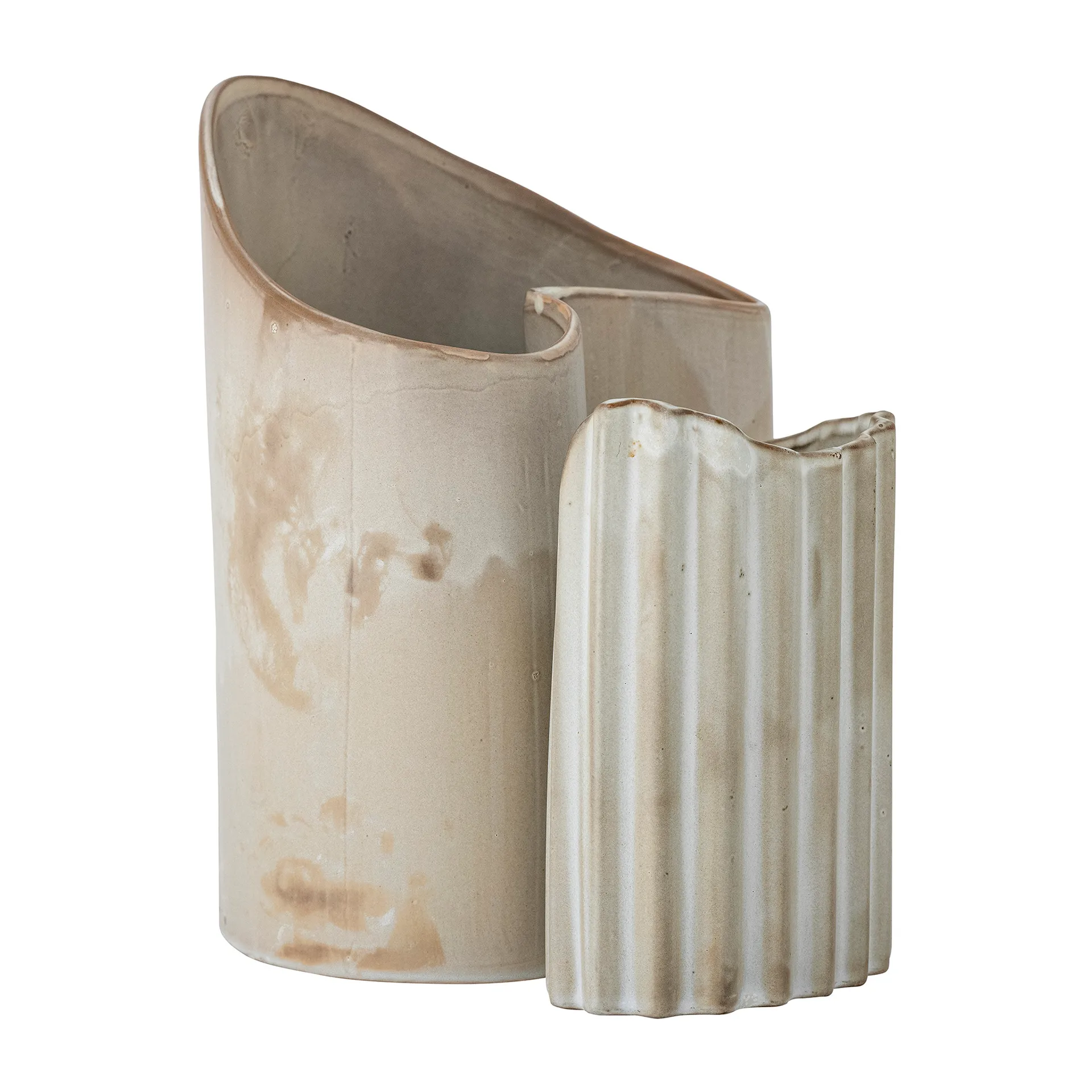 Vase Henaj 2 pièces, Marron-beige Bloomingville