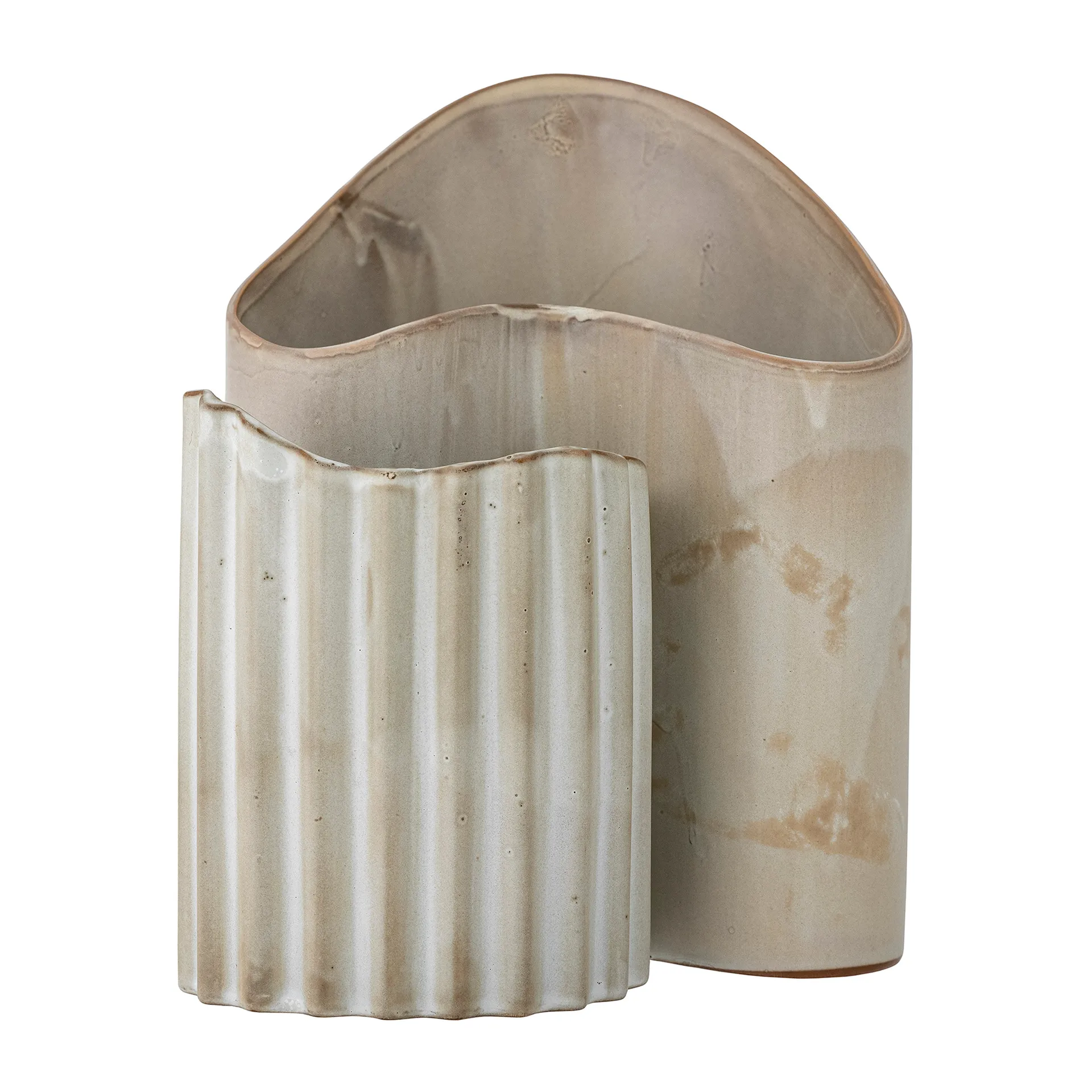 Vase Henaj 2 pièces, Marron-beige Bloomingville