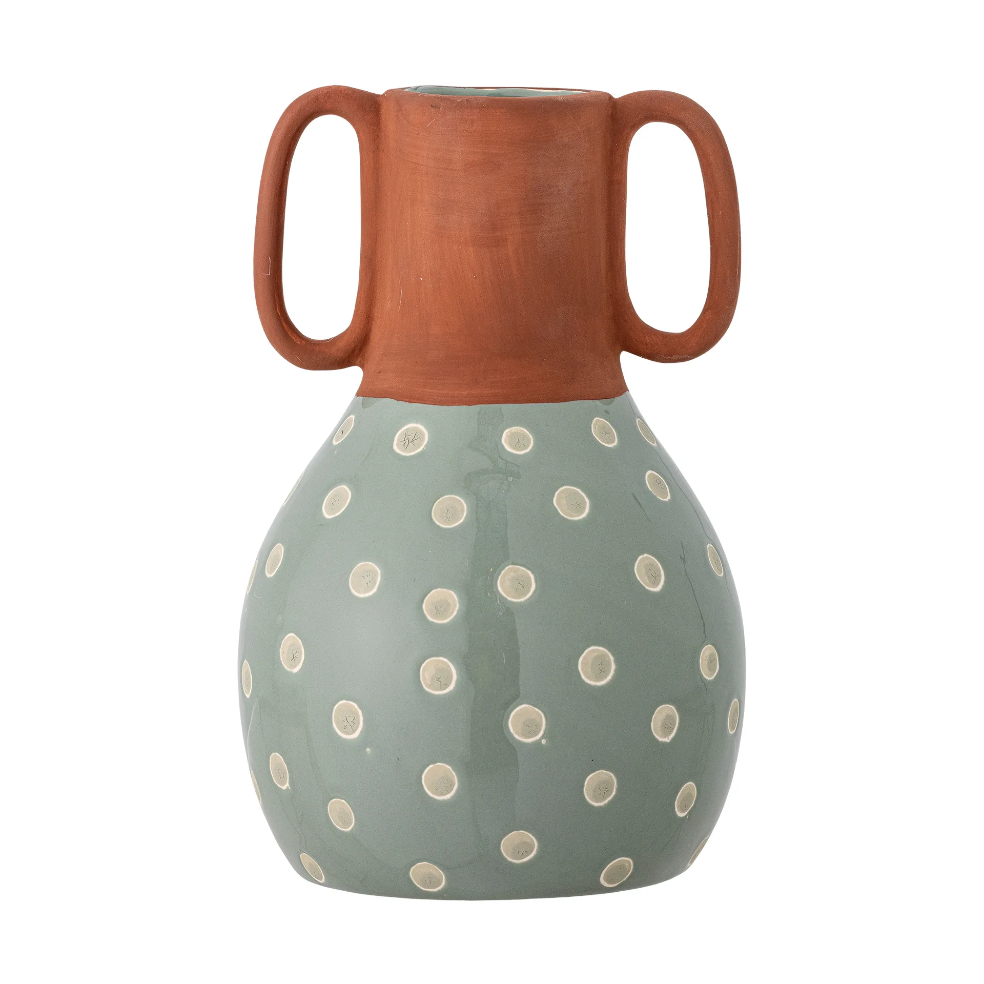 Vase Hercule 20 cm, Vert-brun Bloomingville