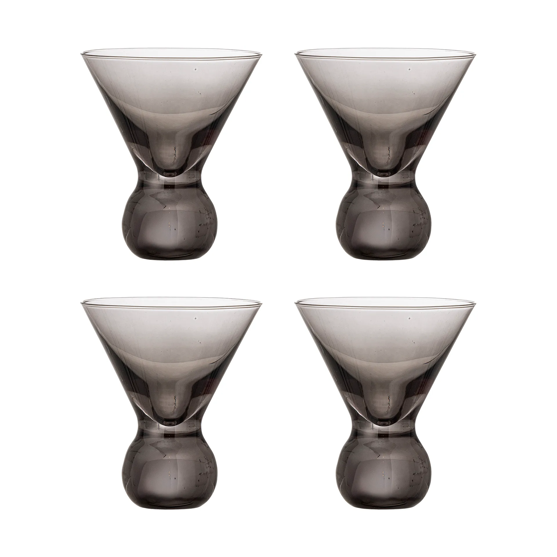 Verre à cocktail Corliss, lot de 4, Gris Bloomingville