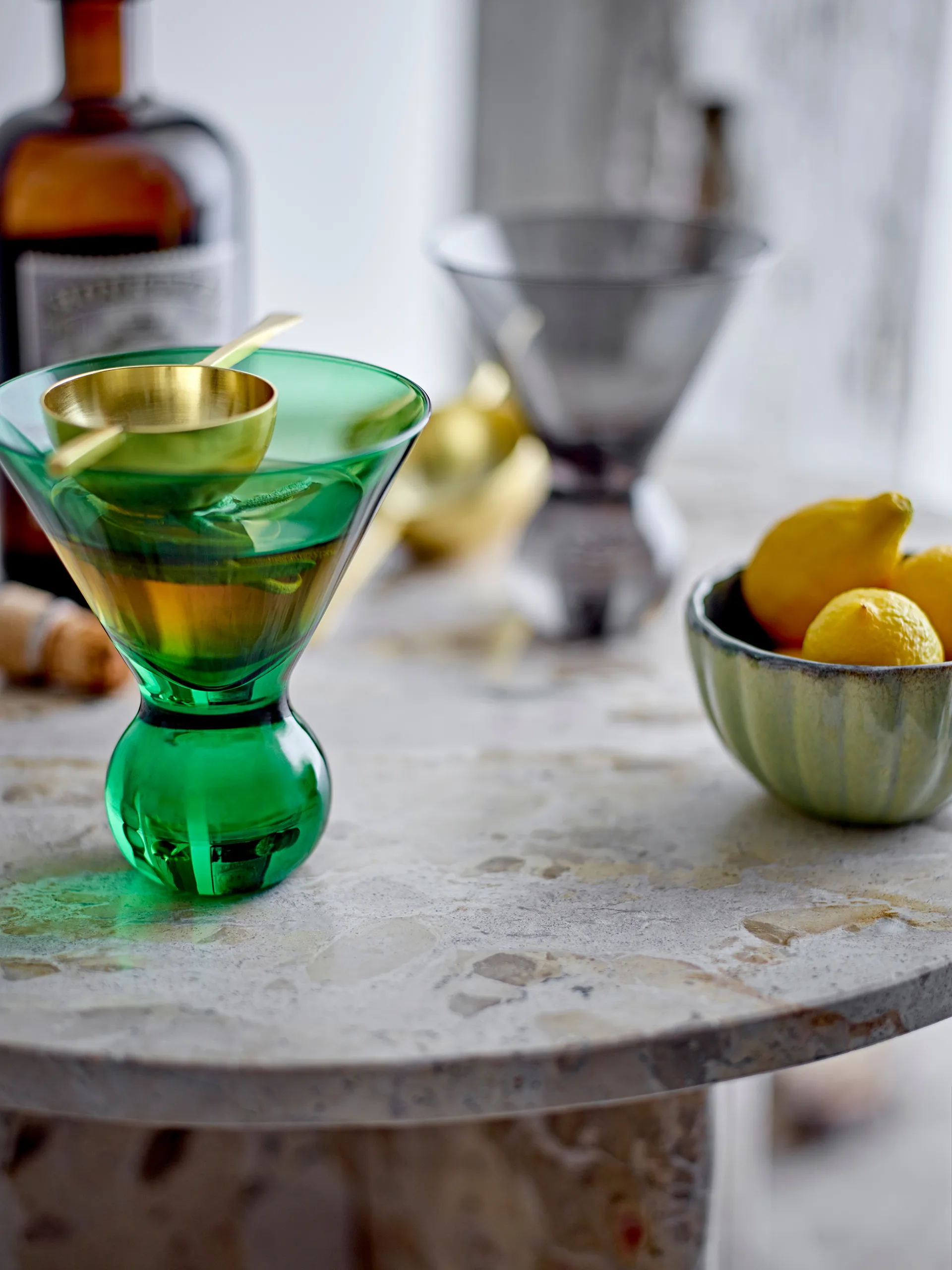 Verre à cocktail Corliss, lot de 4, Vert Bloomingville