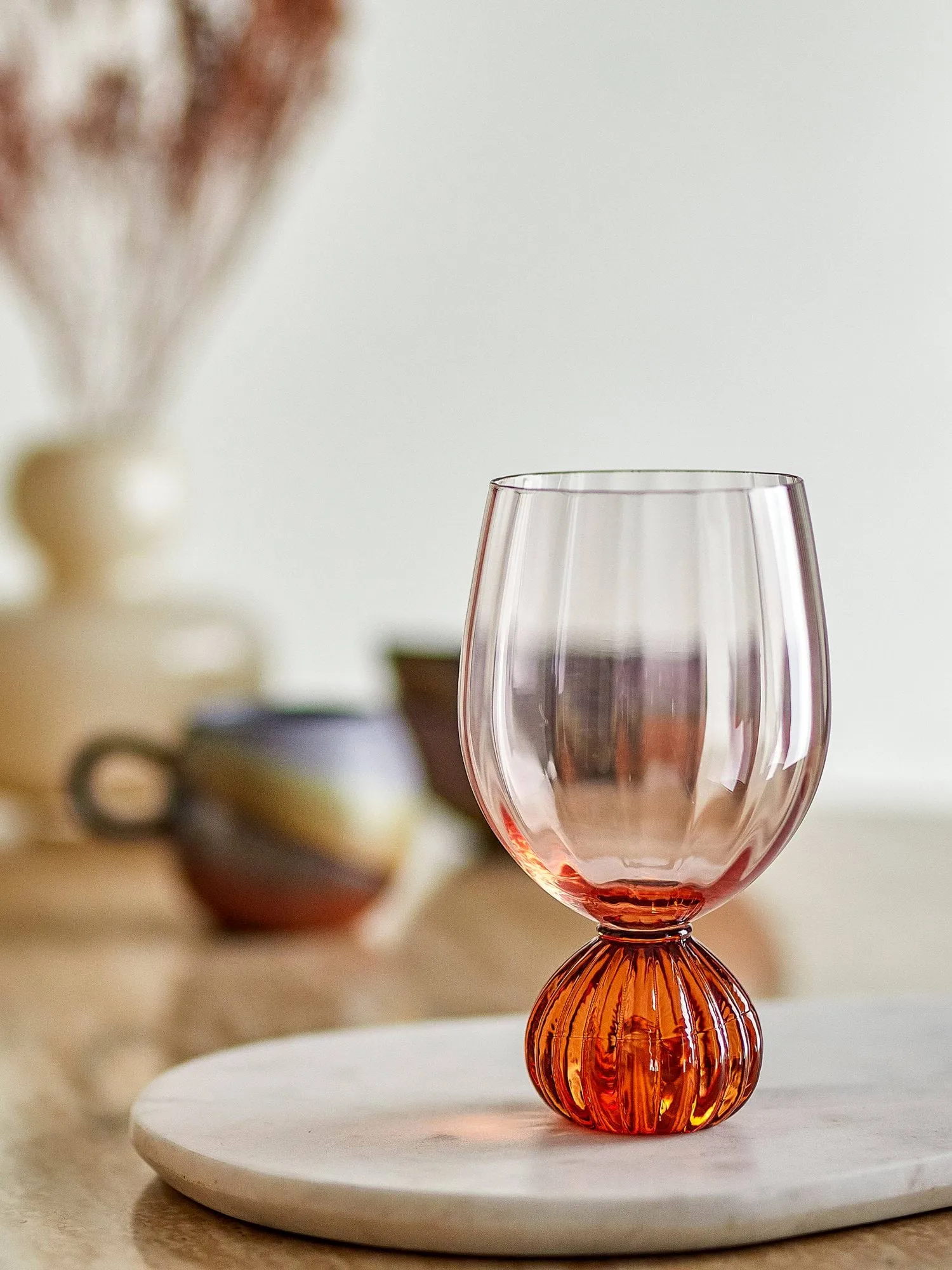 Verre à vin Taurin 43 cl, Rose Bloomingville