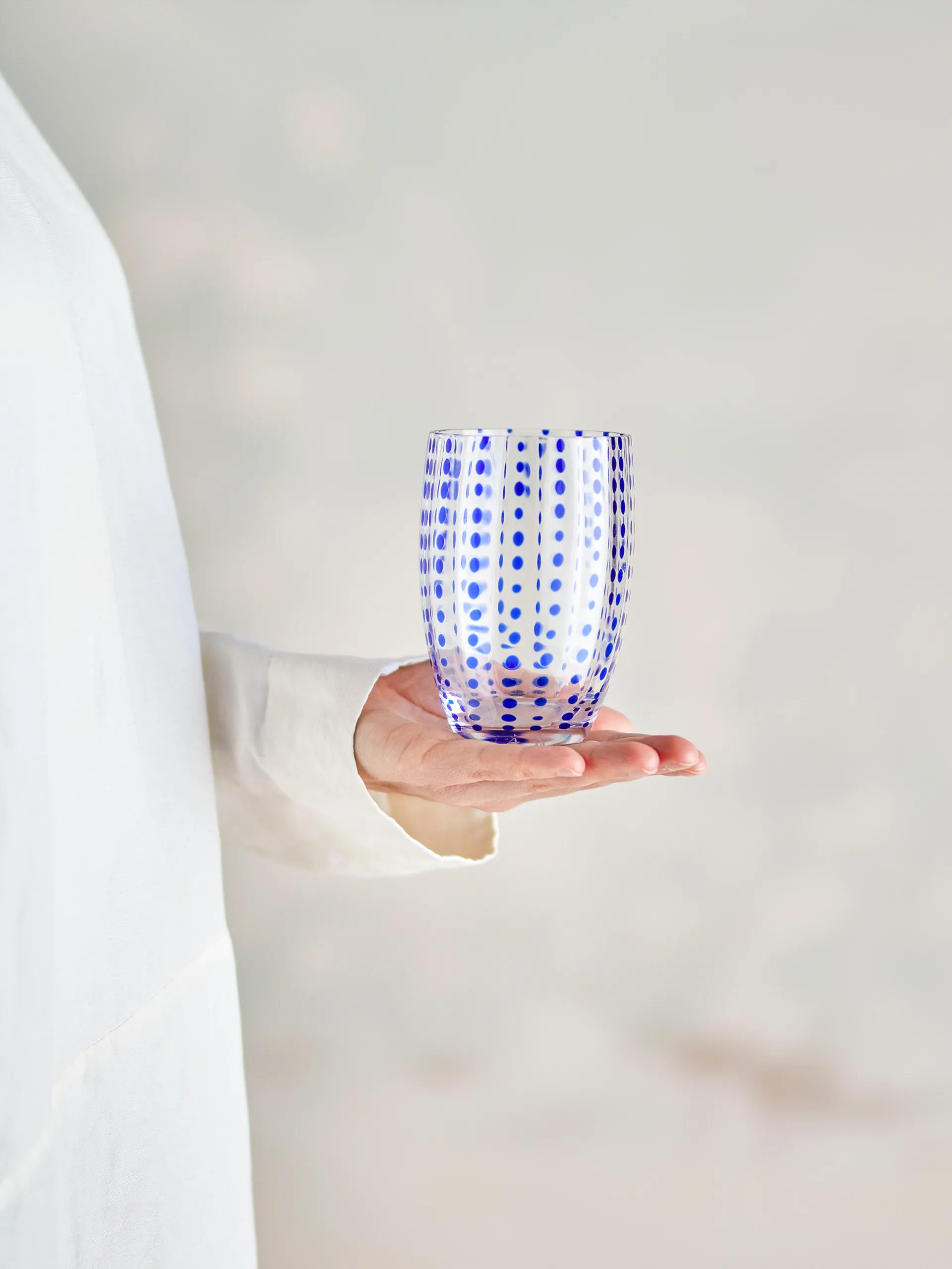 Verre Brinley, lot de 4, Bleu Bloomingville