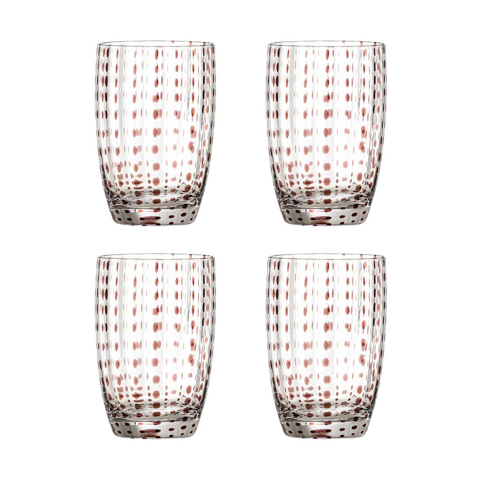 Verre Brinley, lot de 4, Marron Bloomingville