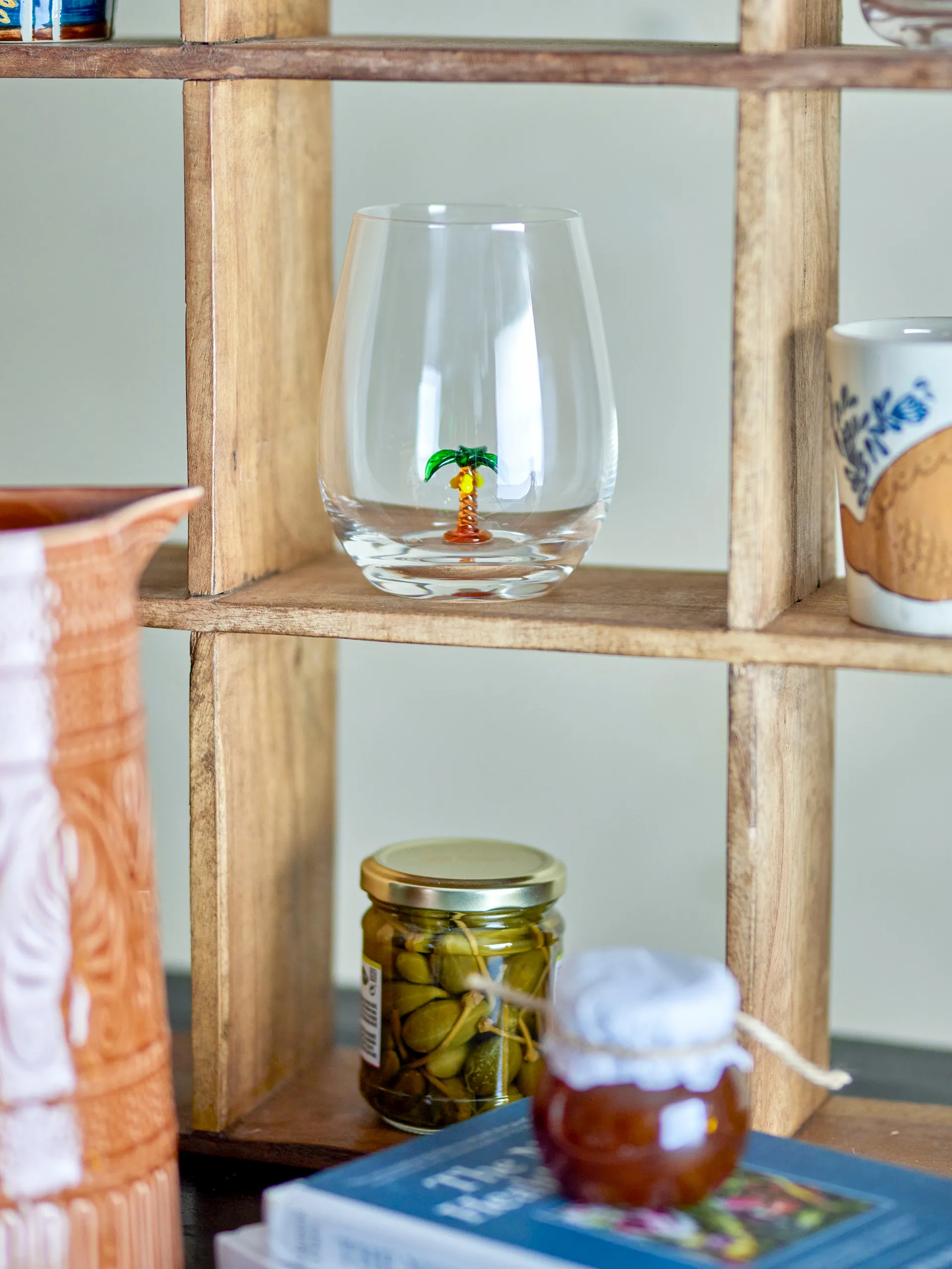 Verre Misa 56 cl, Clear-palm tree Bloomingville