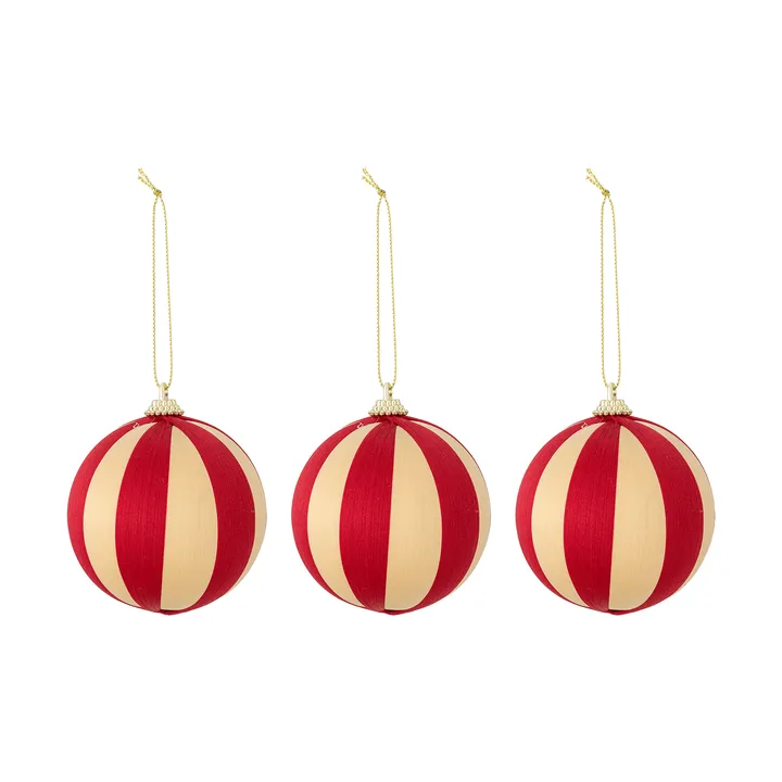 Wynn julkula - Rouge, lot de 3, Ø8 cm - Bloomingville