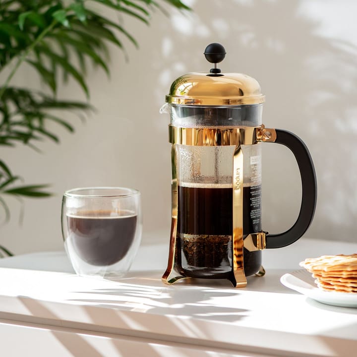 Cafetière à piston dorée Chambord, 8 tasses Bodum
