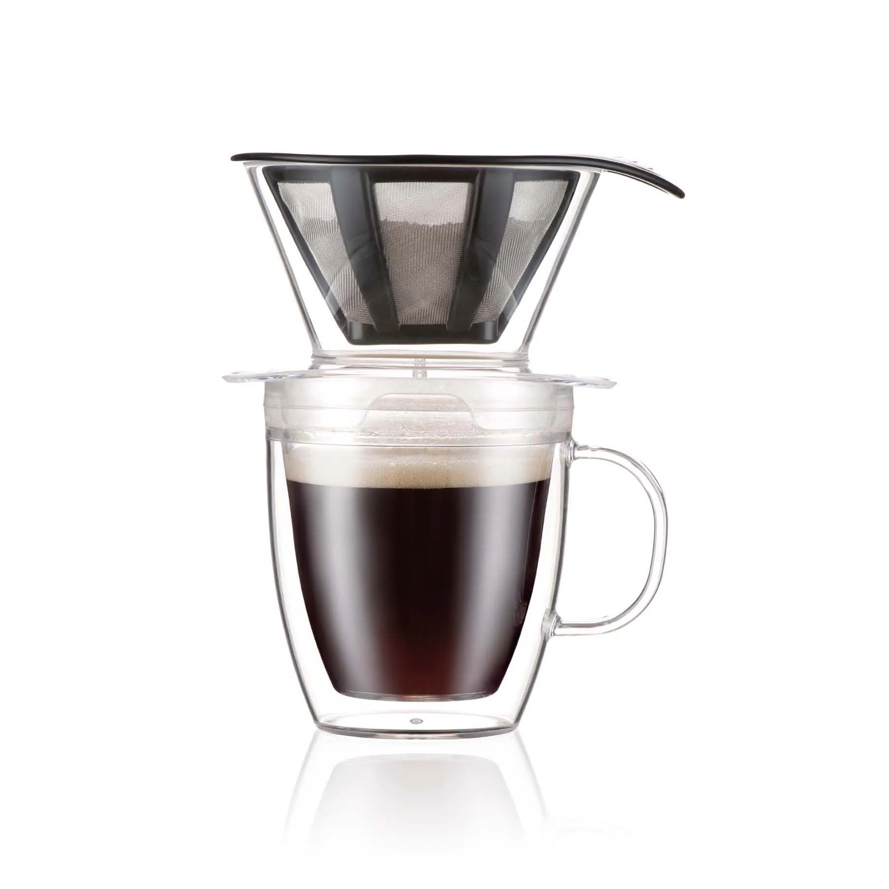 Cafetière goutte à goutte avec tasse Pour Over 35 cl, Transparent Bodum