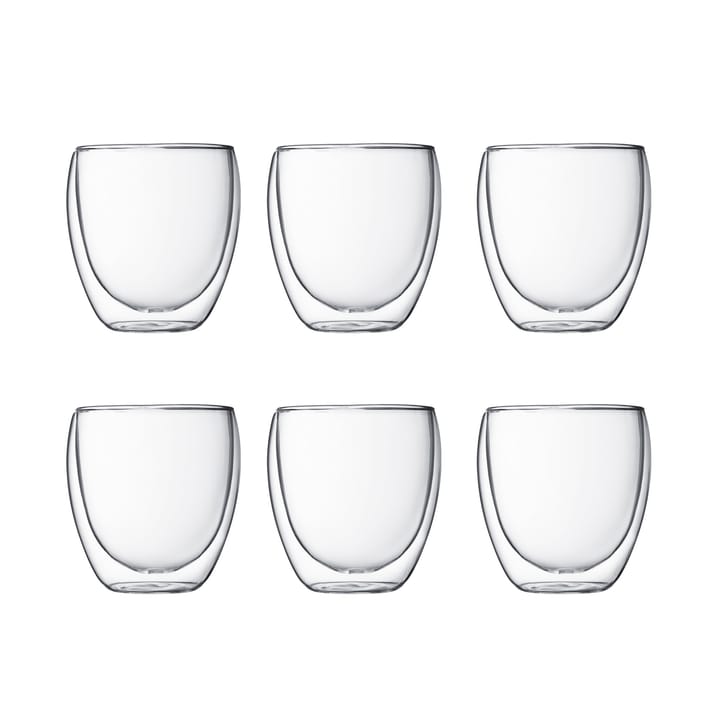 Lot 6 verres Pavina double paroi - 0,25 L - Bodum