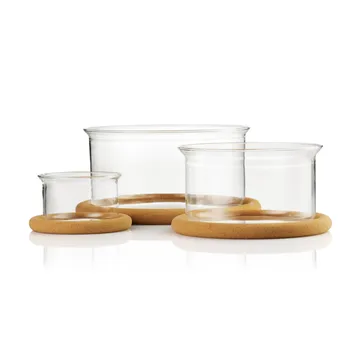 Lot de 3 bols Hot Pot avec couvercle en liège - Verre - Bodum
