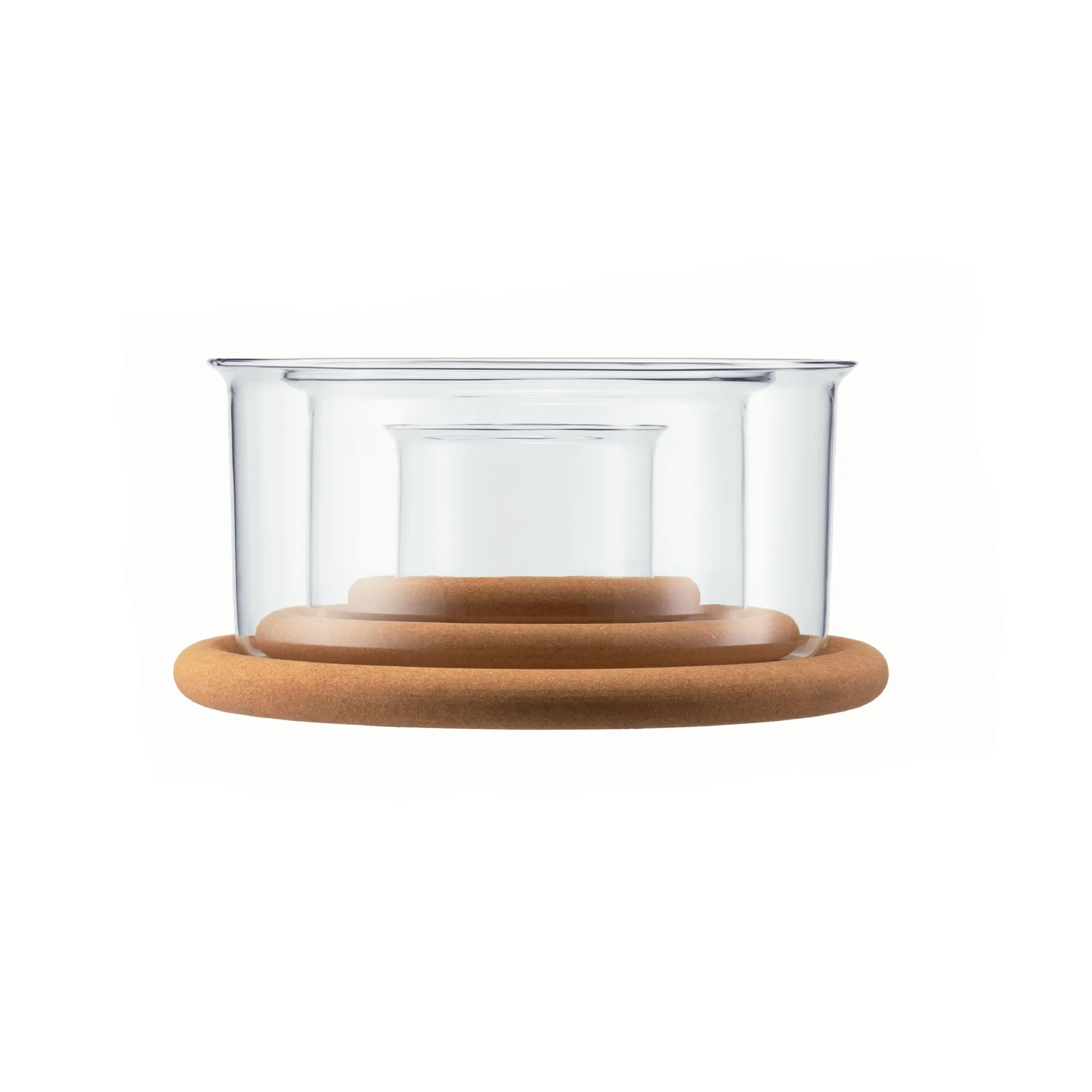 Lot de 3 bols Hot Pot avec couvercle en liège, Verre Bodum
