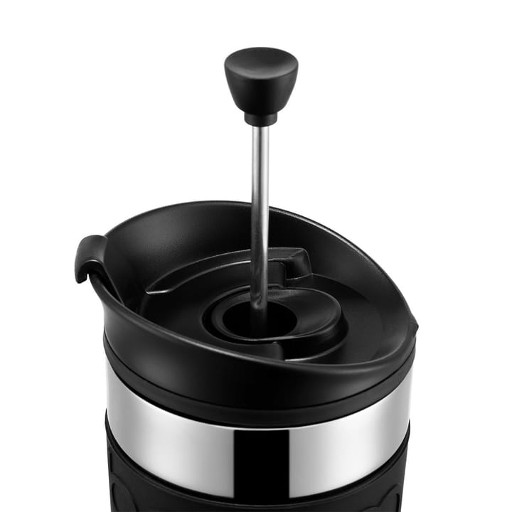 Mug à piston Travel chrome, noir Bodum
