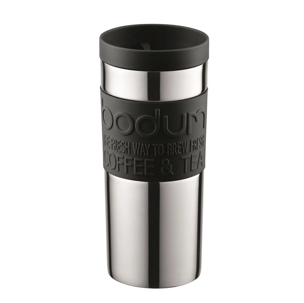 Mug de voyage chrome petit, noir Bodum