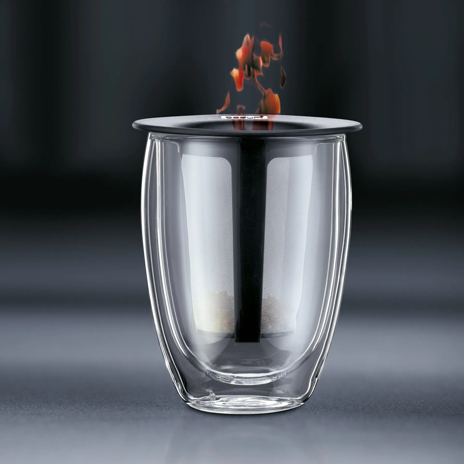 Verre Tea For One avec filtre, noir Bodum