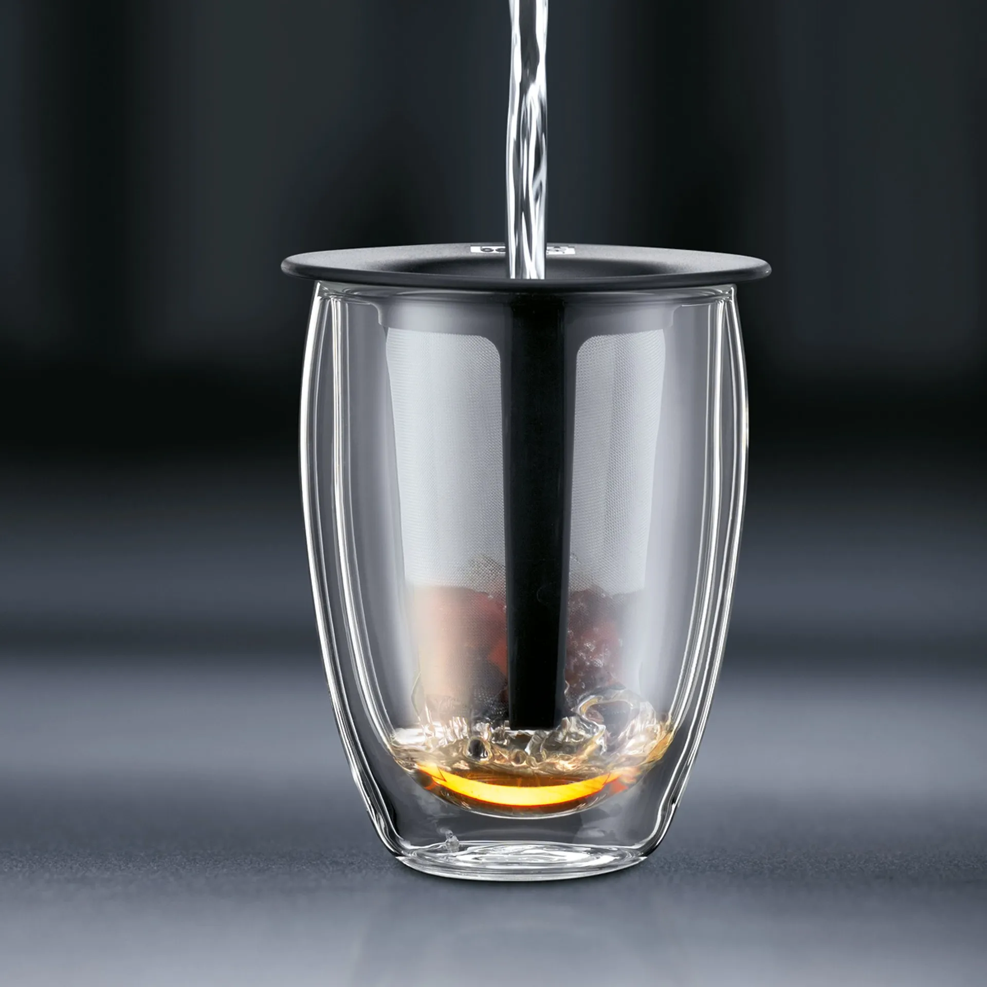 Verre Tea For One avec filtre, noir Bodum