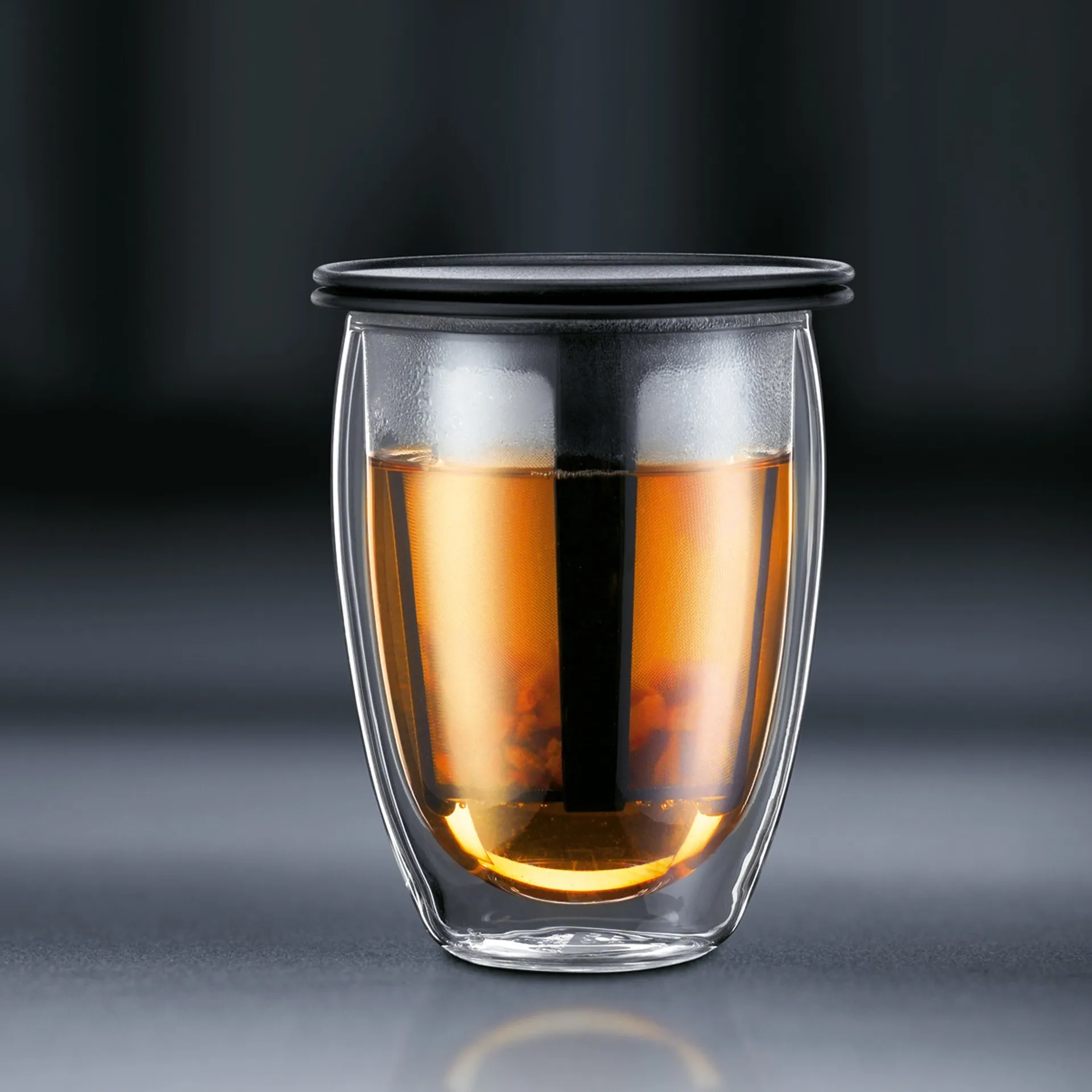 Verre Tea For One avec filtre, noir Bodum