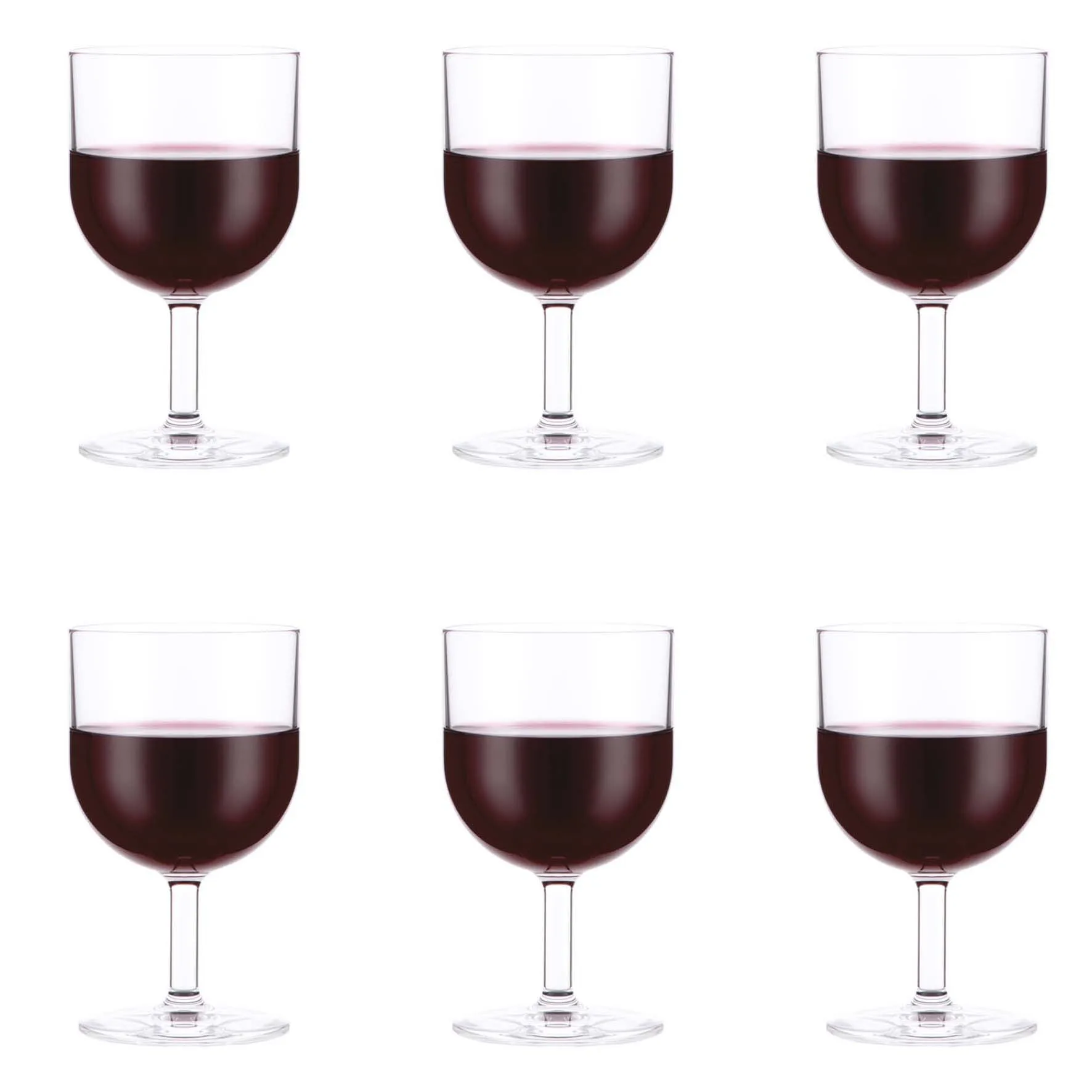 Verres à vin rouge Oktett Lot de 6, 25 cl Bodum