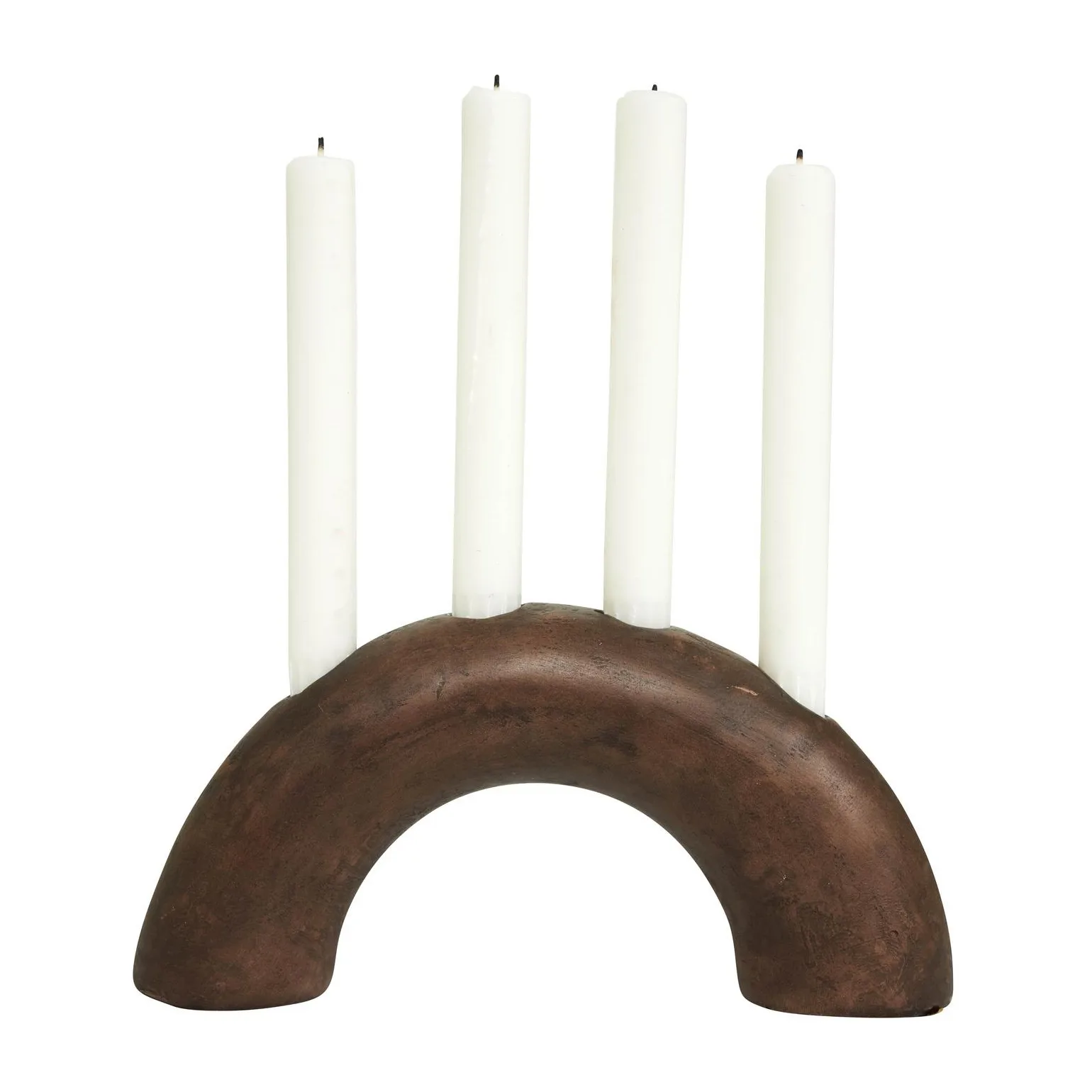 Bougeoir de l'avent Arcus 26 cm, Marron Boel & Jan