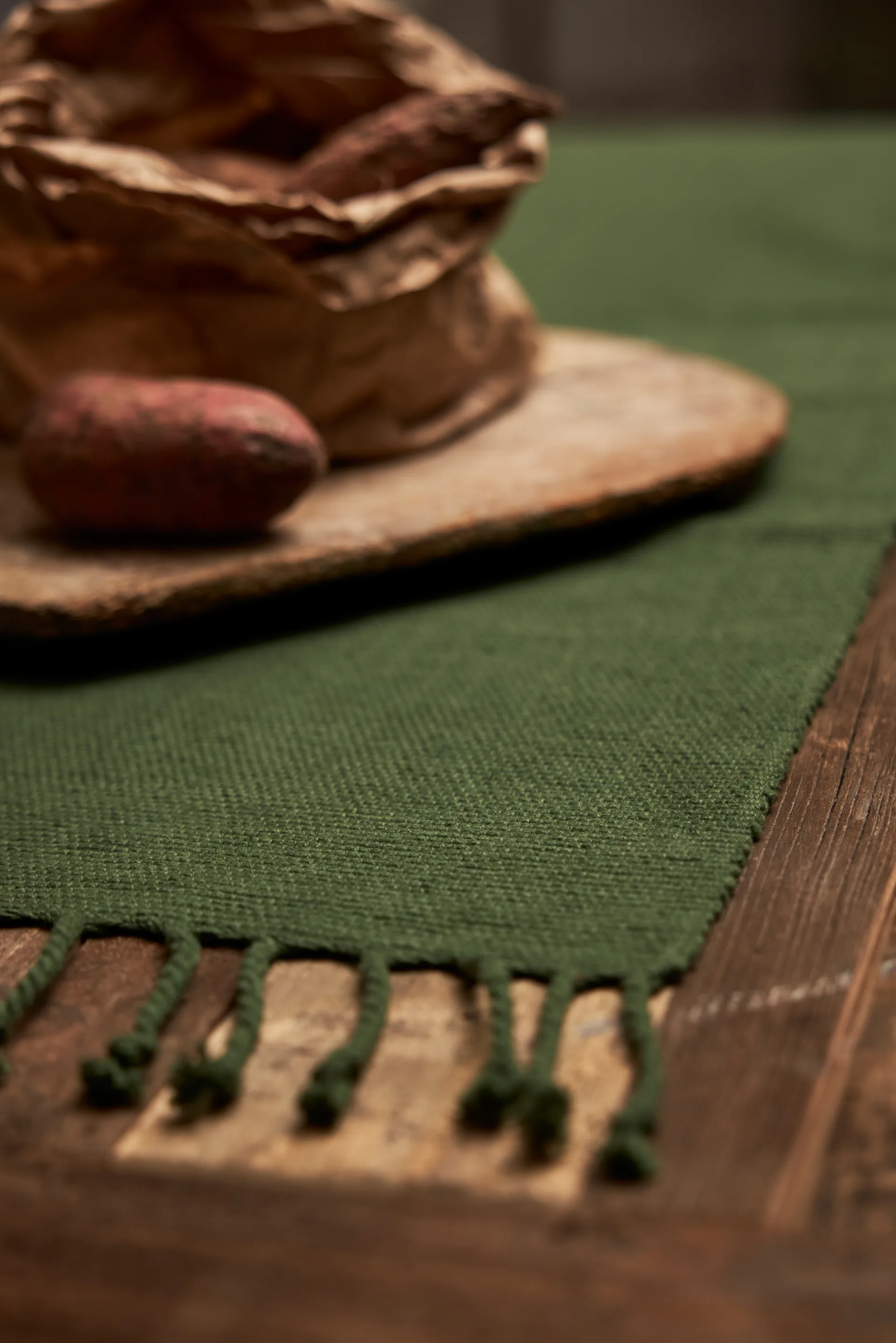 Chemin de table Dune 35x120 cm, Vert Boel & Jan