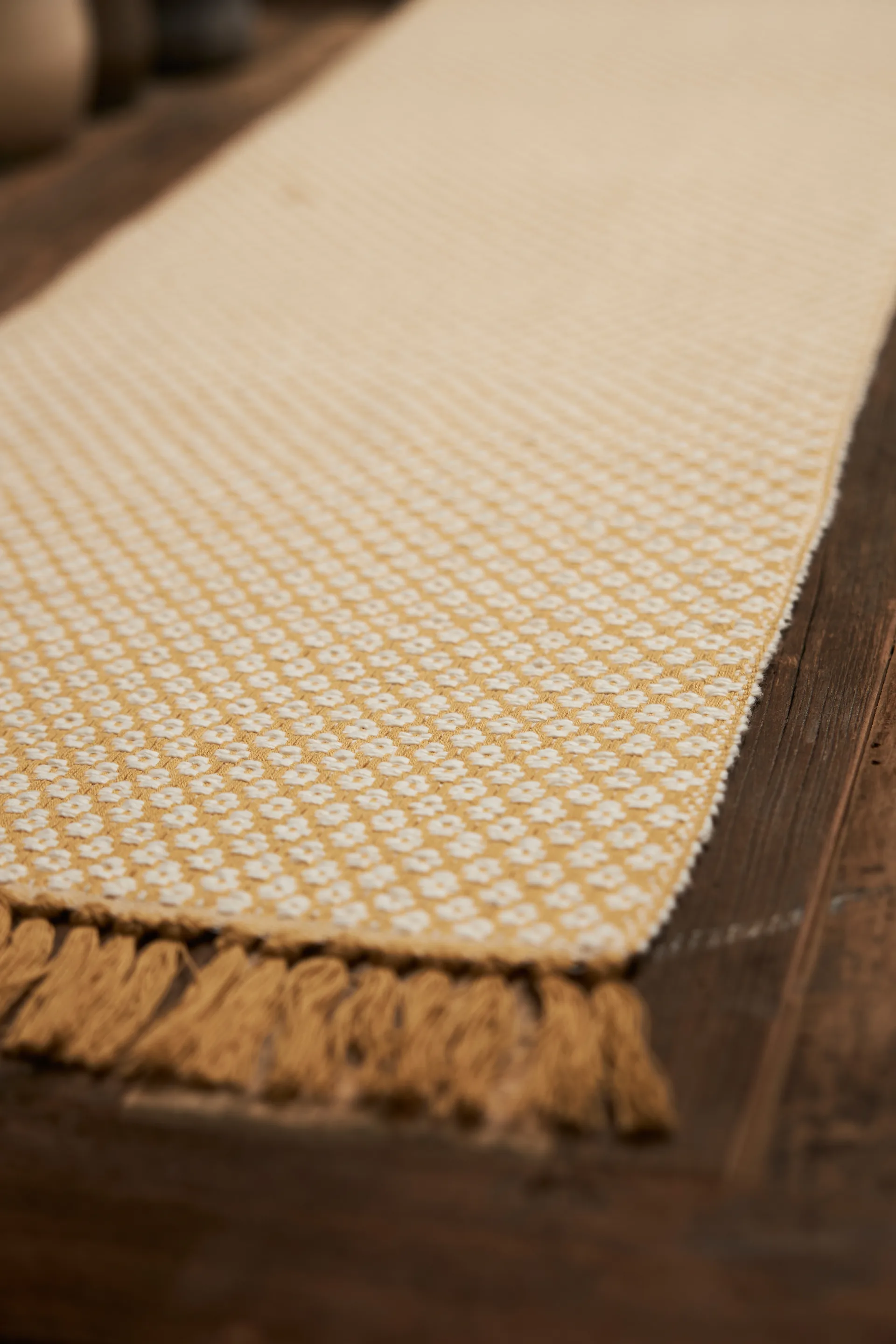 Chemin de table Roslagen 35x120 cm, Jaune Boel & Jan