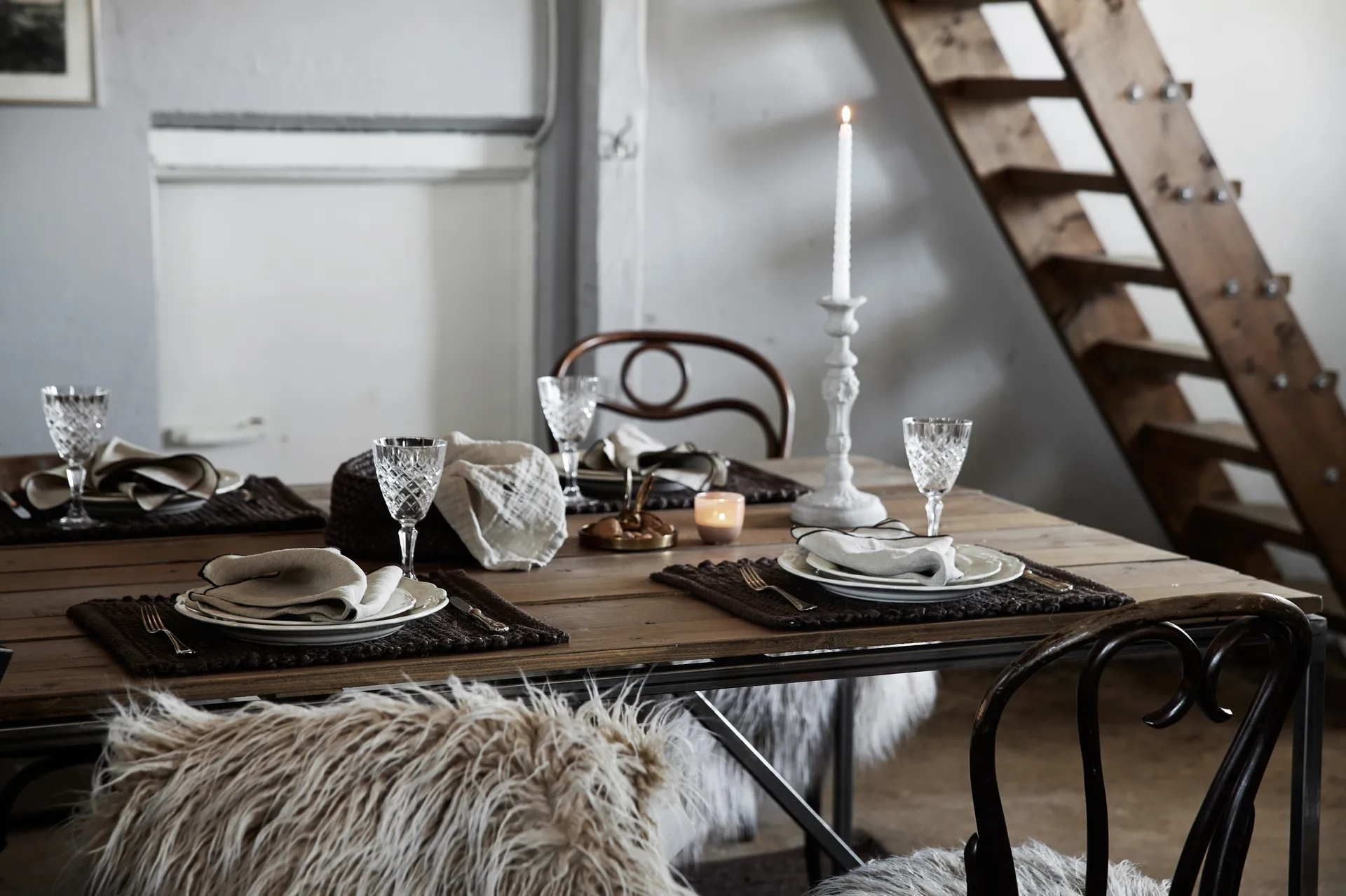 Coussin de chaise Dolly Ø35 cm, Marron Boel & Jan