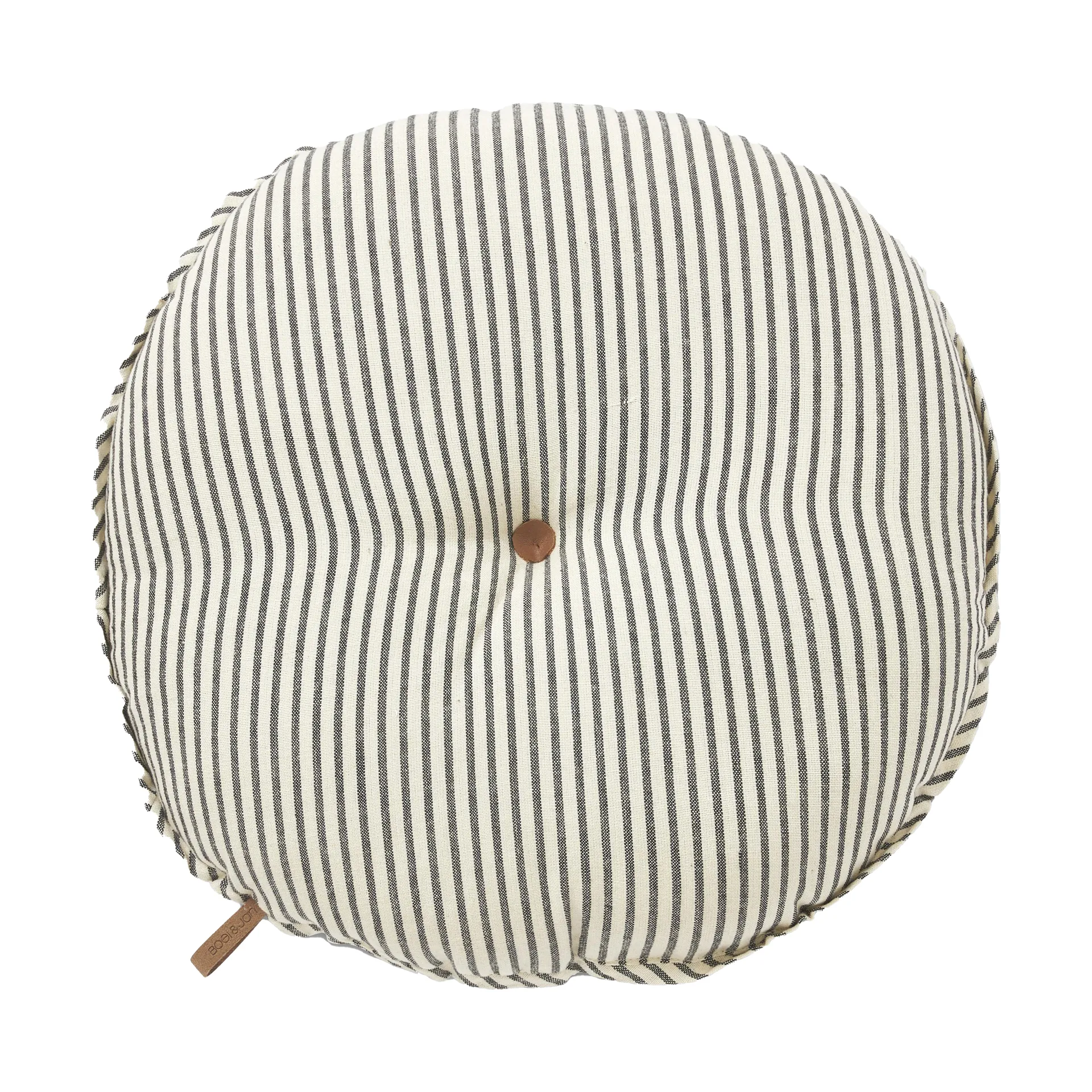 Coussin de chaise Sammie Ø40 cm, Noir-blanc Boel & Jan