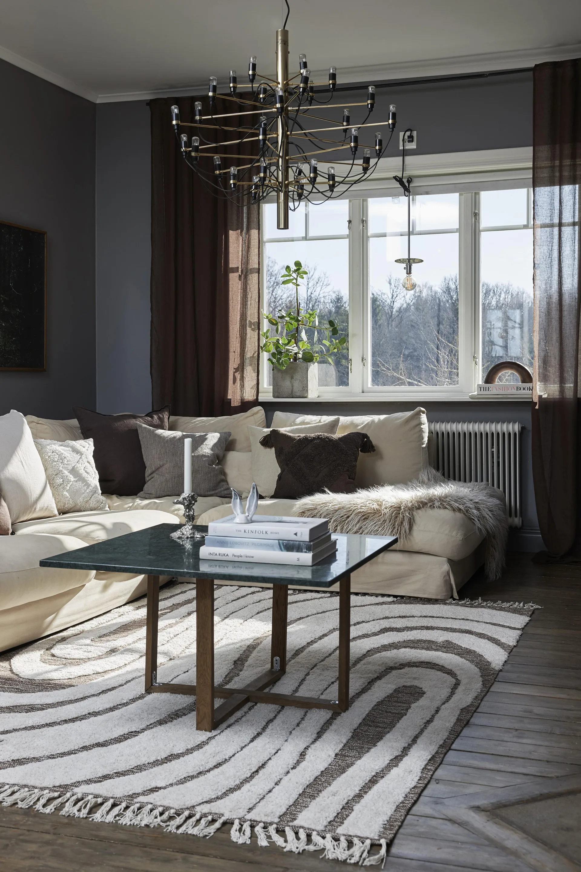 Ensemble de rideaux Mirja 130x275 cm, Marron Boel & Jan