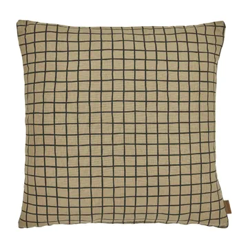 Housse de coussin à carreaux Tofta 45x45 cm - Marron - Boel & Jan