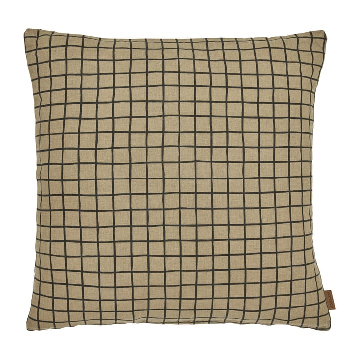 Housse de coussin à carreaux Tofta 45x45 cm, Marron Boel & Jan