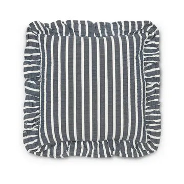 Housse de coussin Alina 45x45 cm - Bleu-blanc - Boel & Jan
