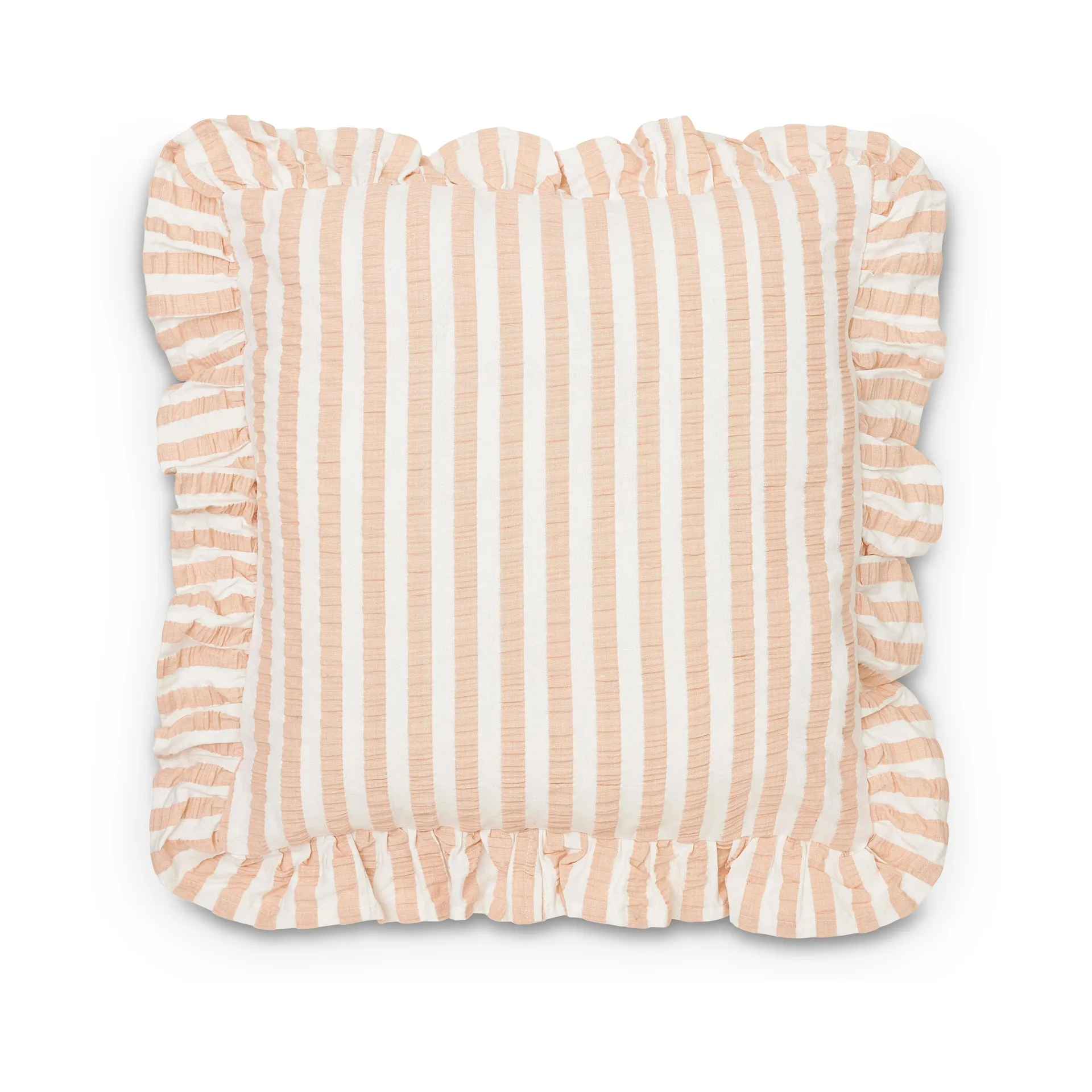 Housse de coussin Alina 45x45 cm, Rose-blanc Boel & Jan