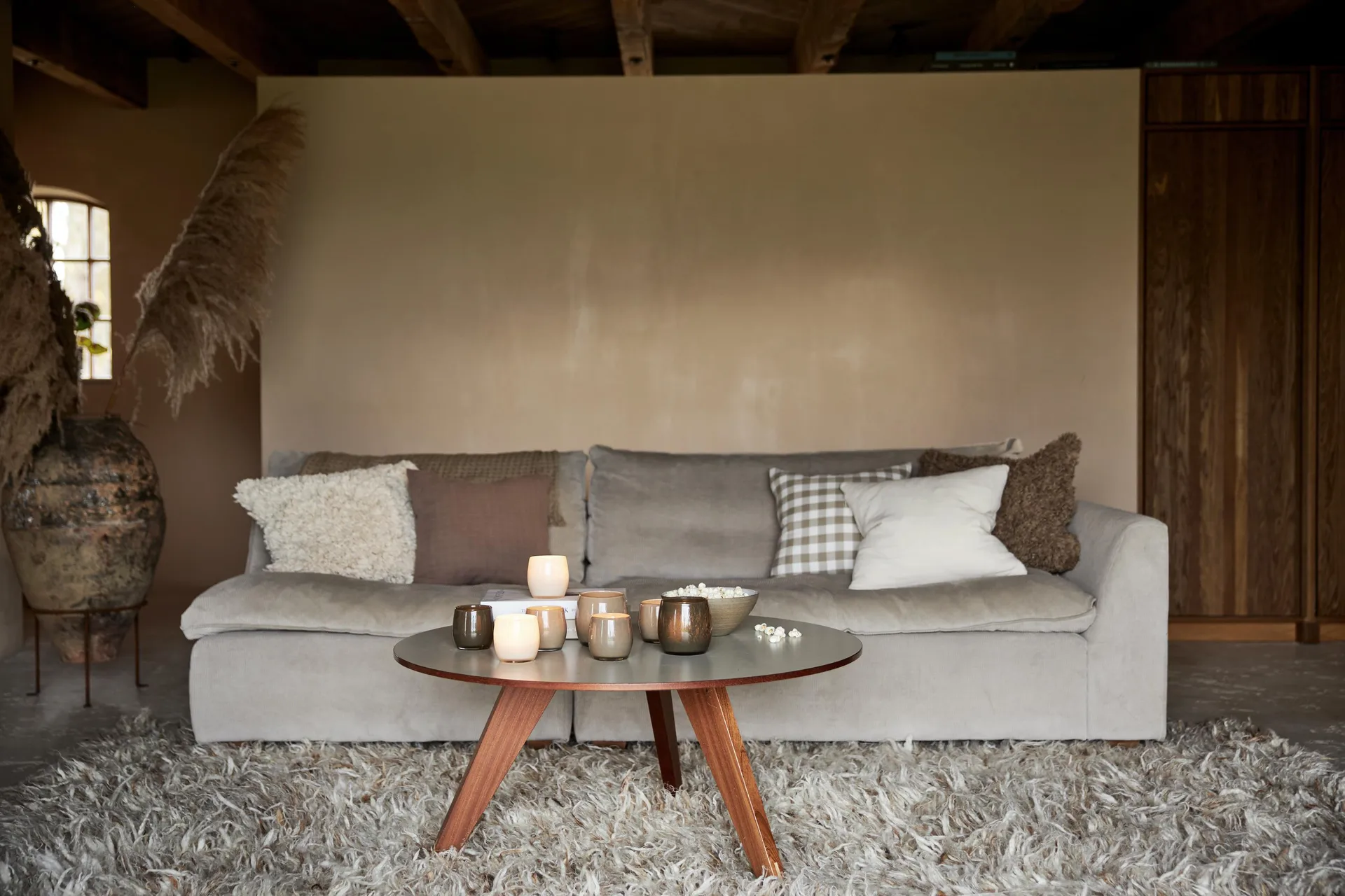 Housse de coussin Astrid 45x45 cm, Marron Boel & Jan