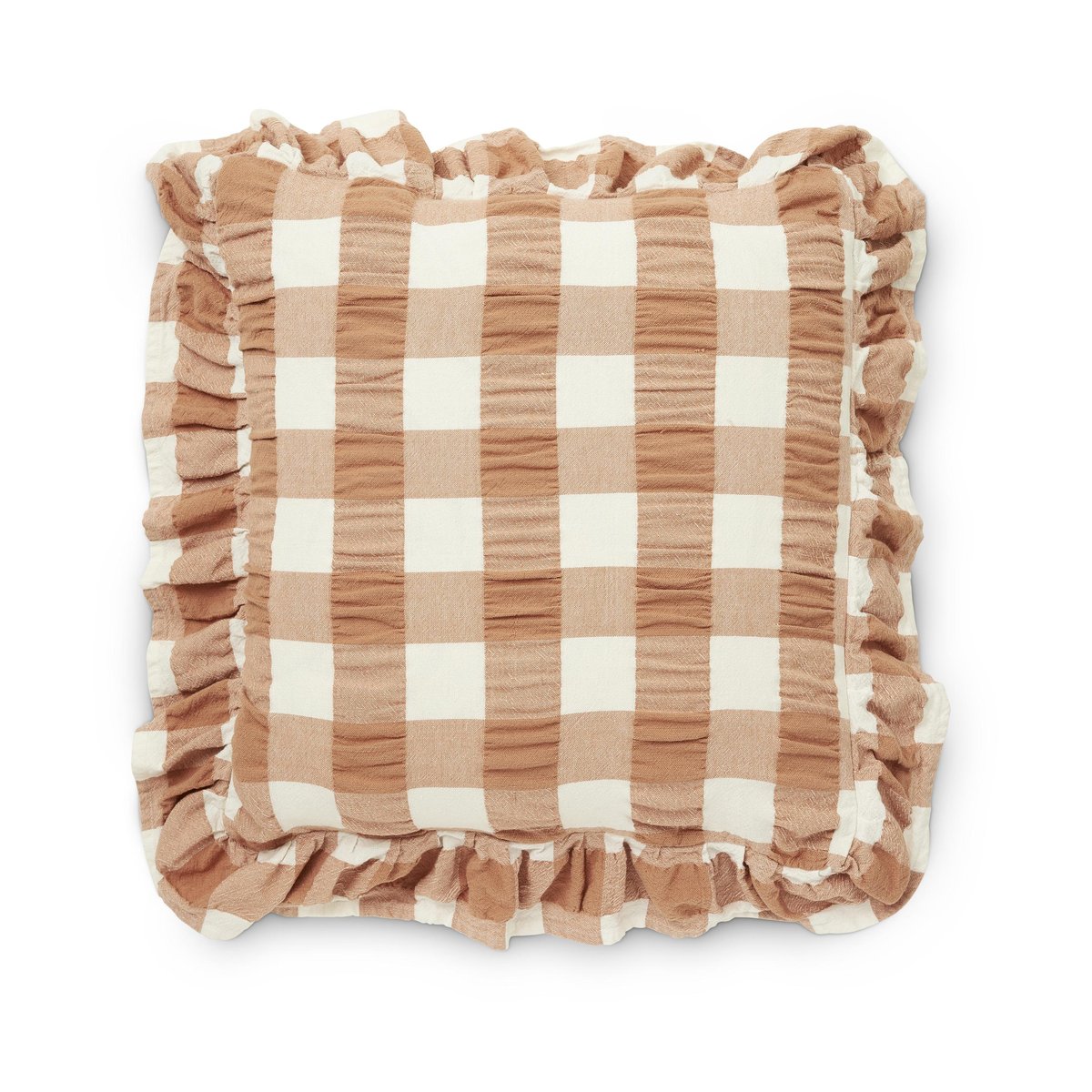 Boel & Jan Housse de coussin Kullavik 45x45 cm Rouille-blanc