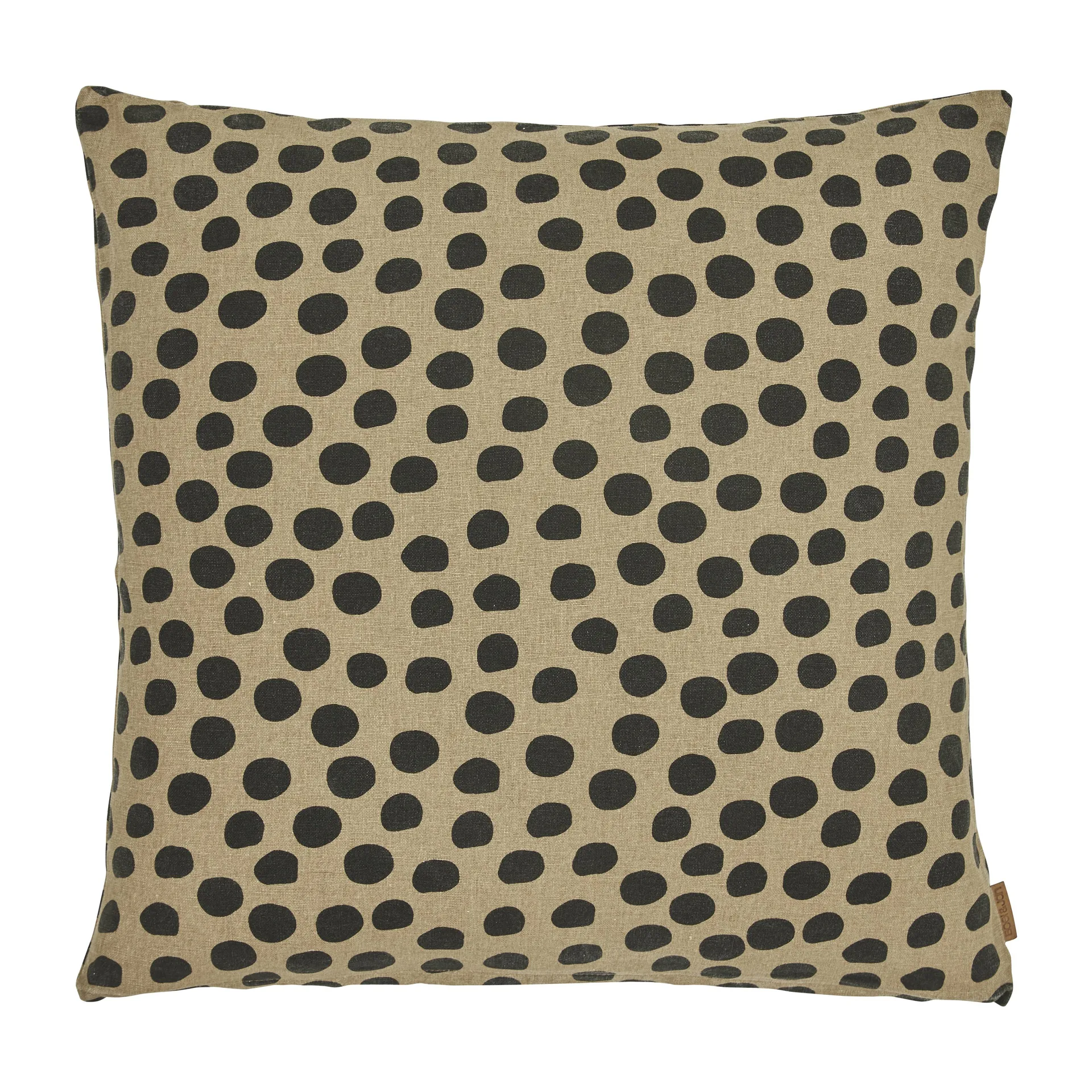 Housse de coussin Tofta à pois 45x45 cm, Marron Boel & Jan