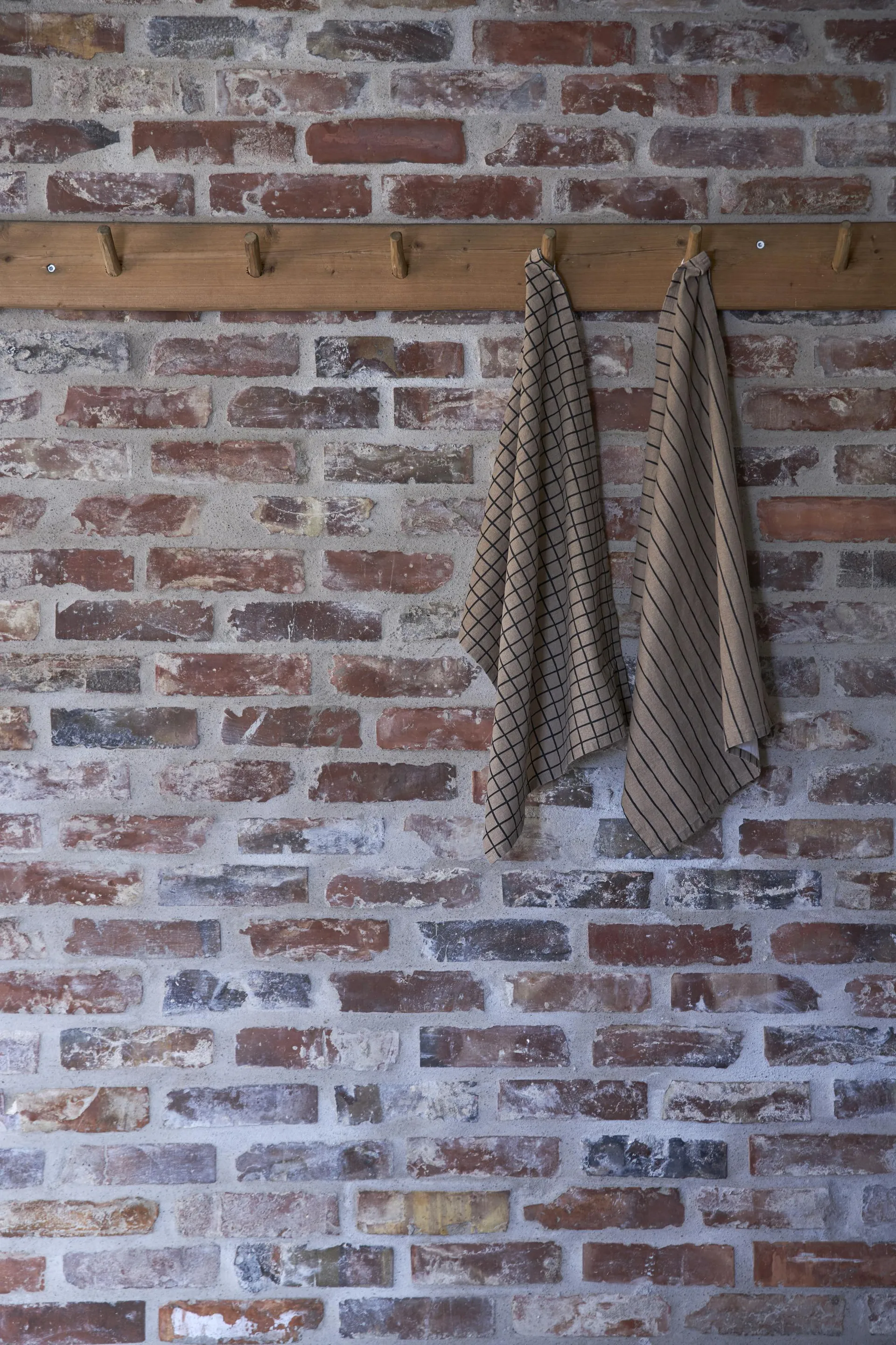 Lot de 2 serviettes de cuisine Tofta mix 50x70 cm, Marron Boel & Jan