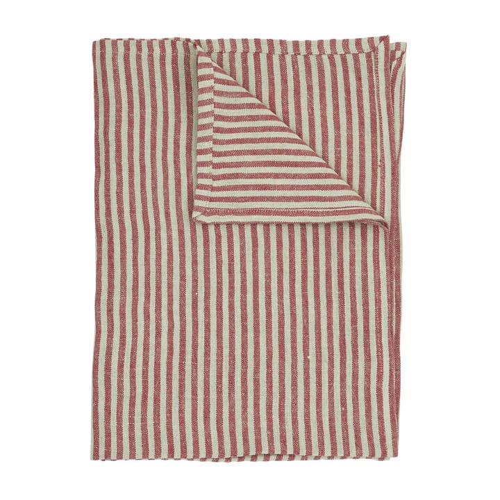 Nappe Rough Linen Stripe 85x85 cm - Rouge - Boel & Jan
