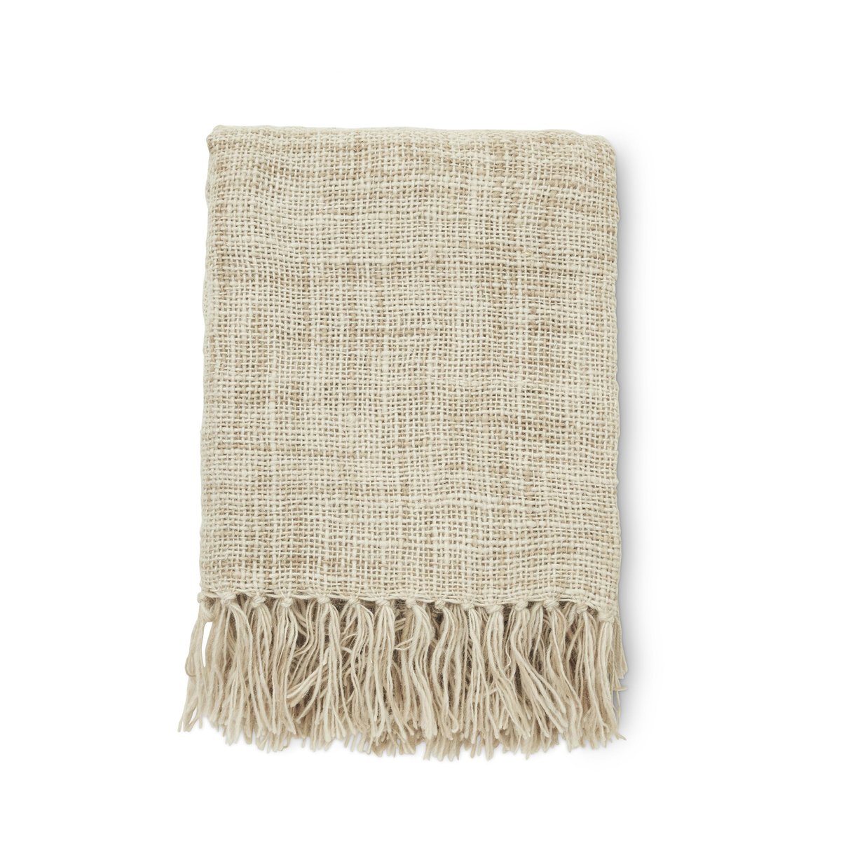Boel & Jan Plaid Tobago 130x170 cm Beige | Design Scandinave | Plaids & couvertures en laine | Beige