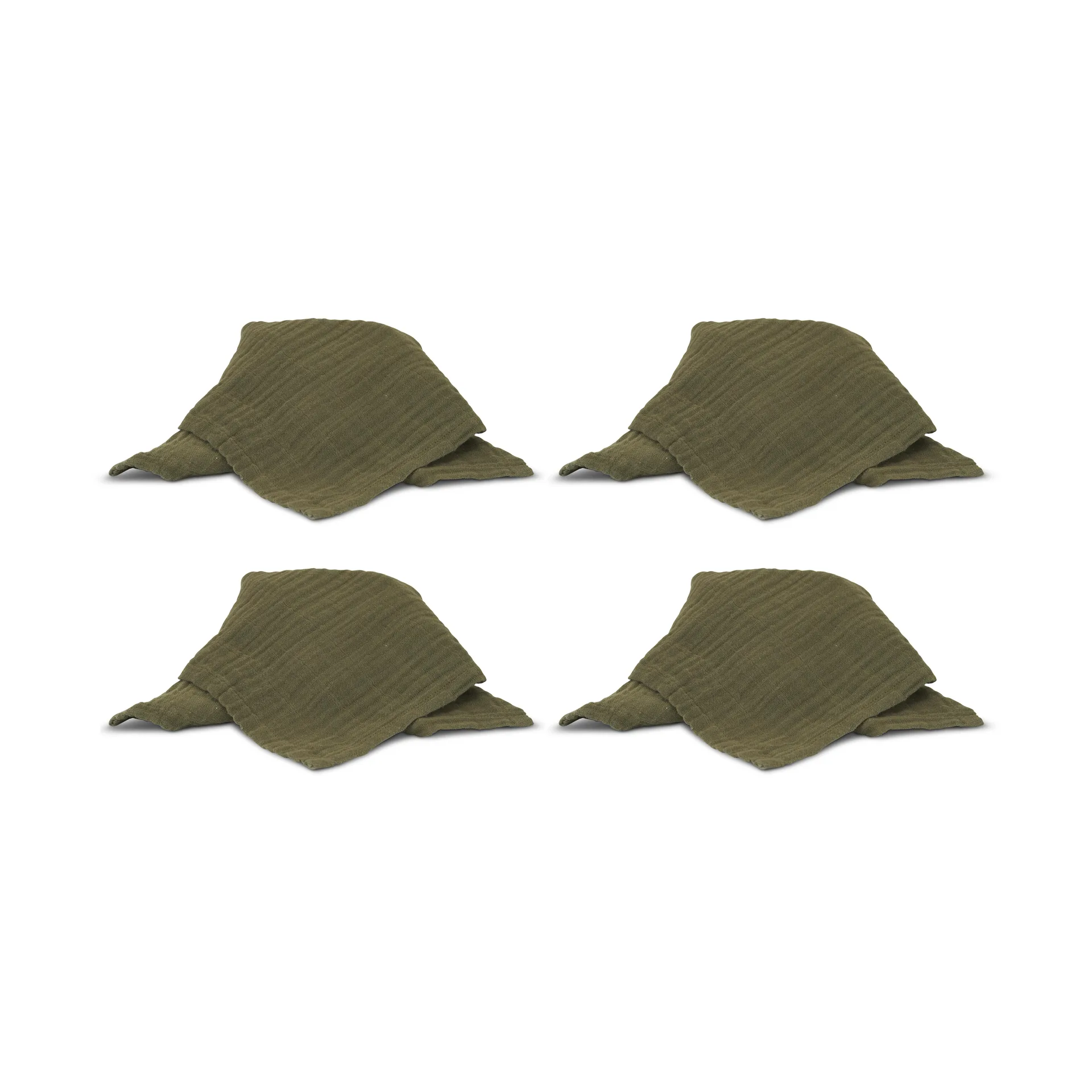 Serviette Astrid 40x40 cm, lot de 4, Vert Boel & Jan