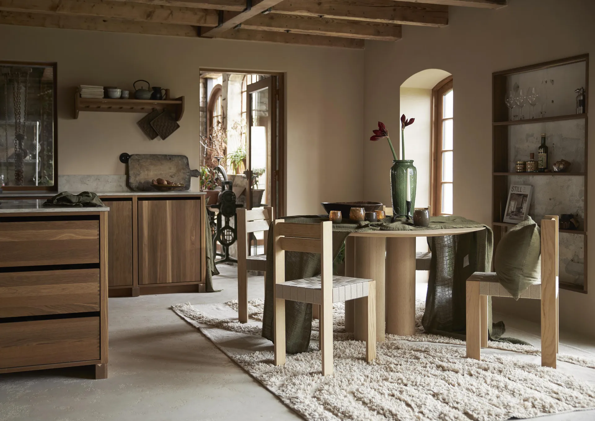 Serviette Astrid 40x40 cm, lot de 4, Vert Boel & Jan