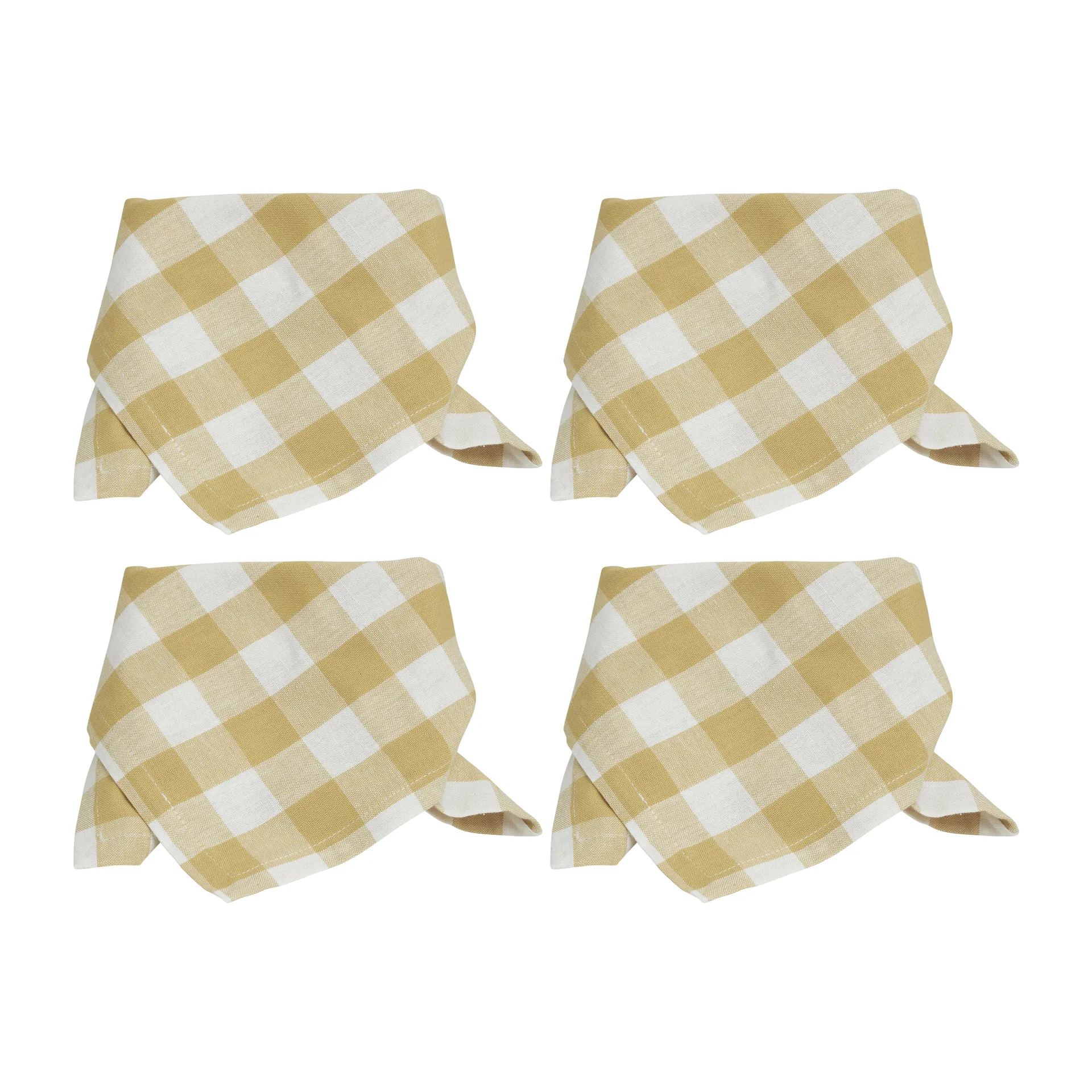 Serviette Grete 40x40 cm, lot de 4, Jaune Boel & Jan