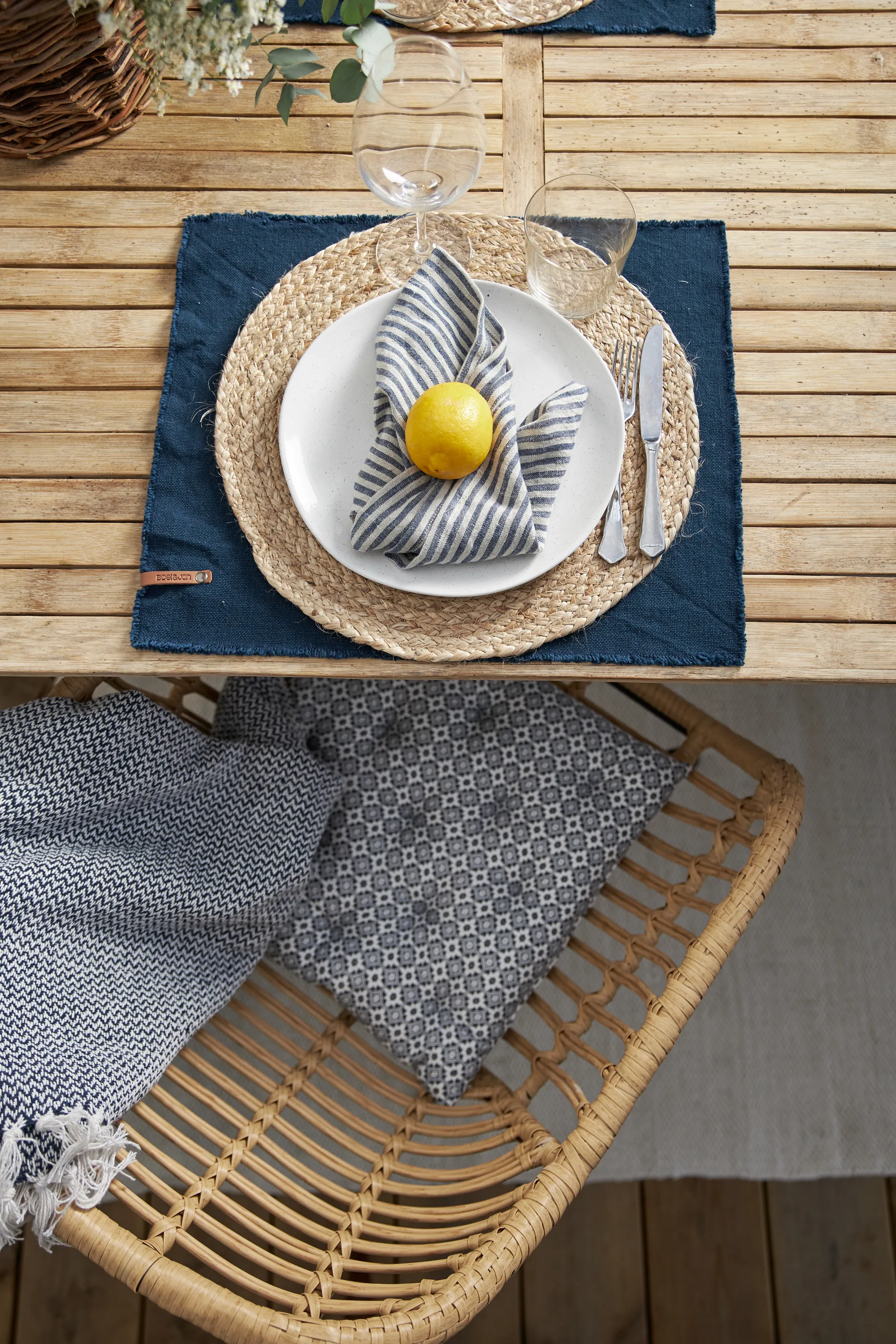 Set de table Merida Ø38 cm, Nature Boel & Jan