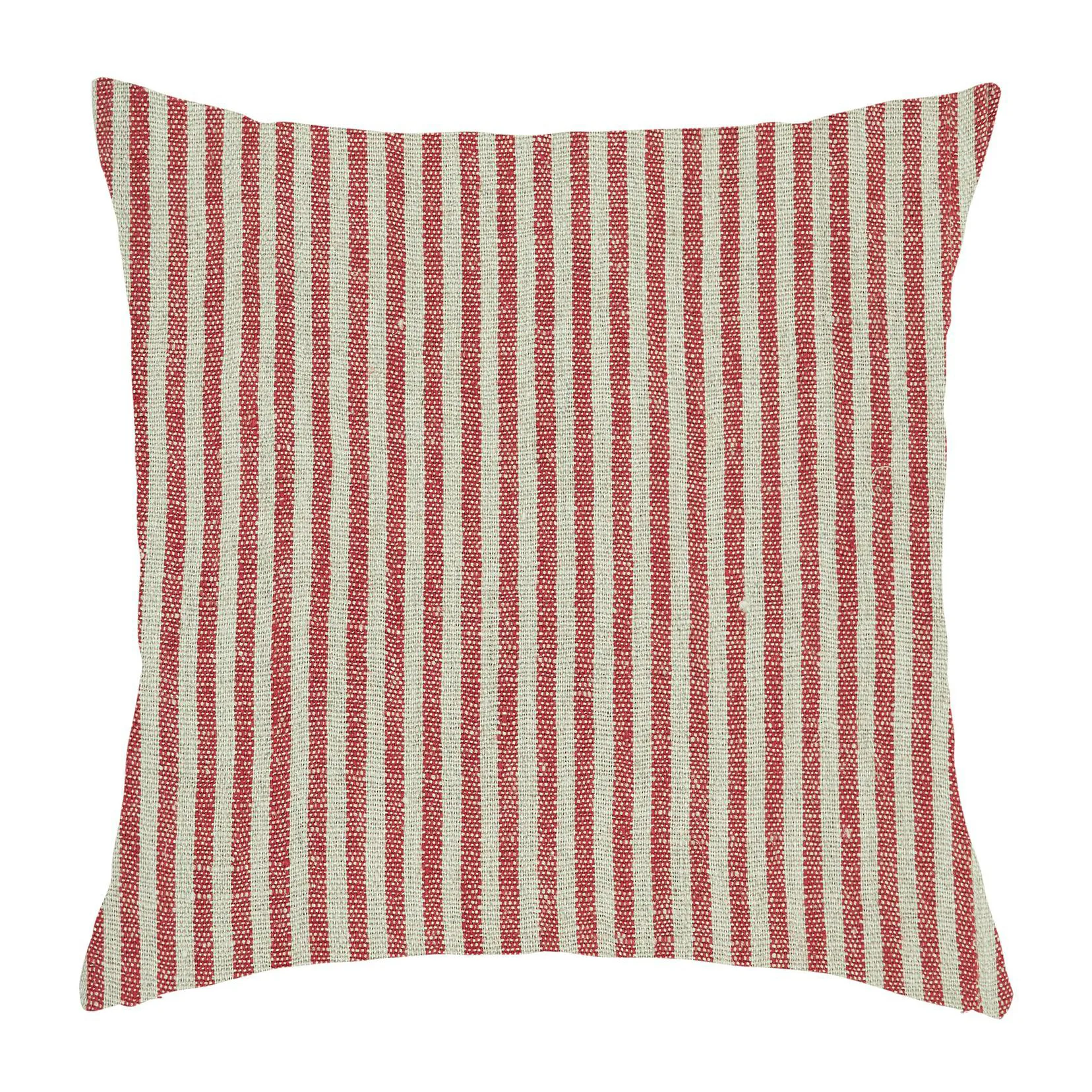 Taie Rough Linen Stripe 45x45 cm, Rouge Boel & Jan