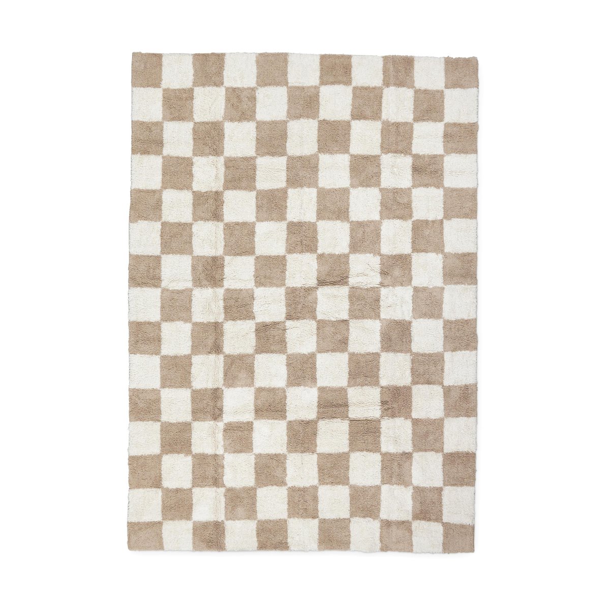 Boel & Jan Tapis en coton Claudia 160x230 cm, Beige-blanc