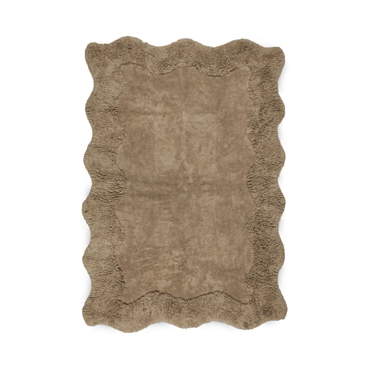 Tapis en coton Curly - 160x230 cm, Beige - Boel & Jan