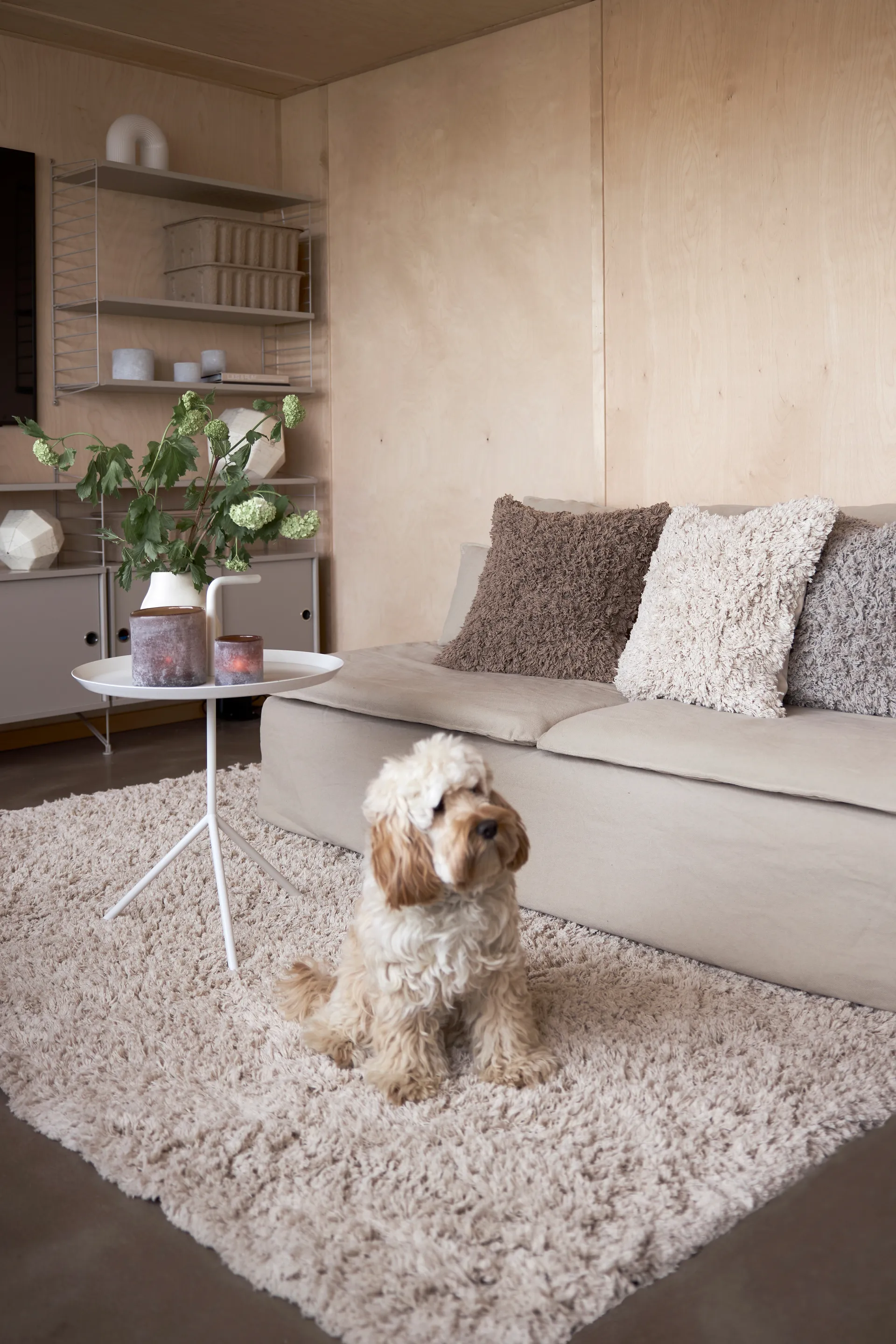 Tapis en coton Noma 160x230 cm, Beige Boel & Jan