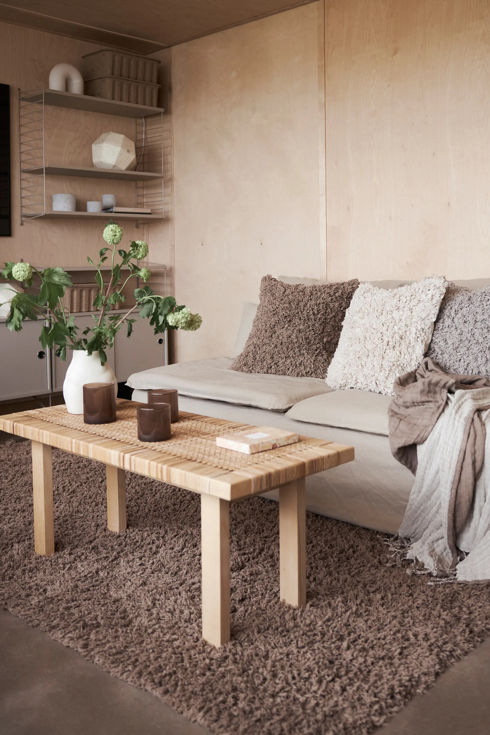 Tapis en coton Noma 160x230 cm, Marron Boel & Jan