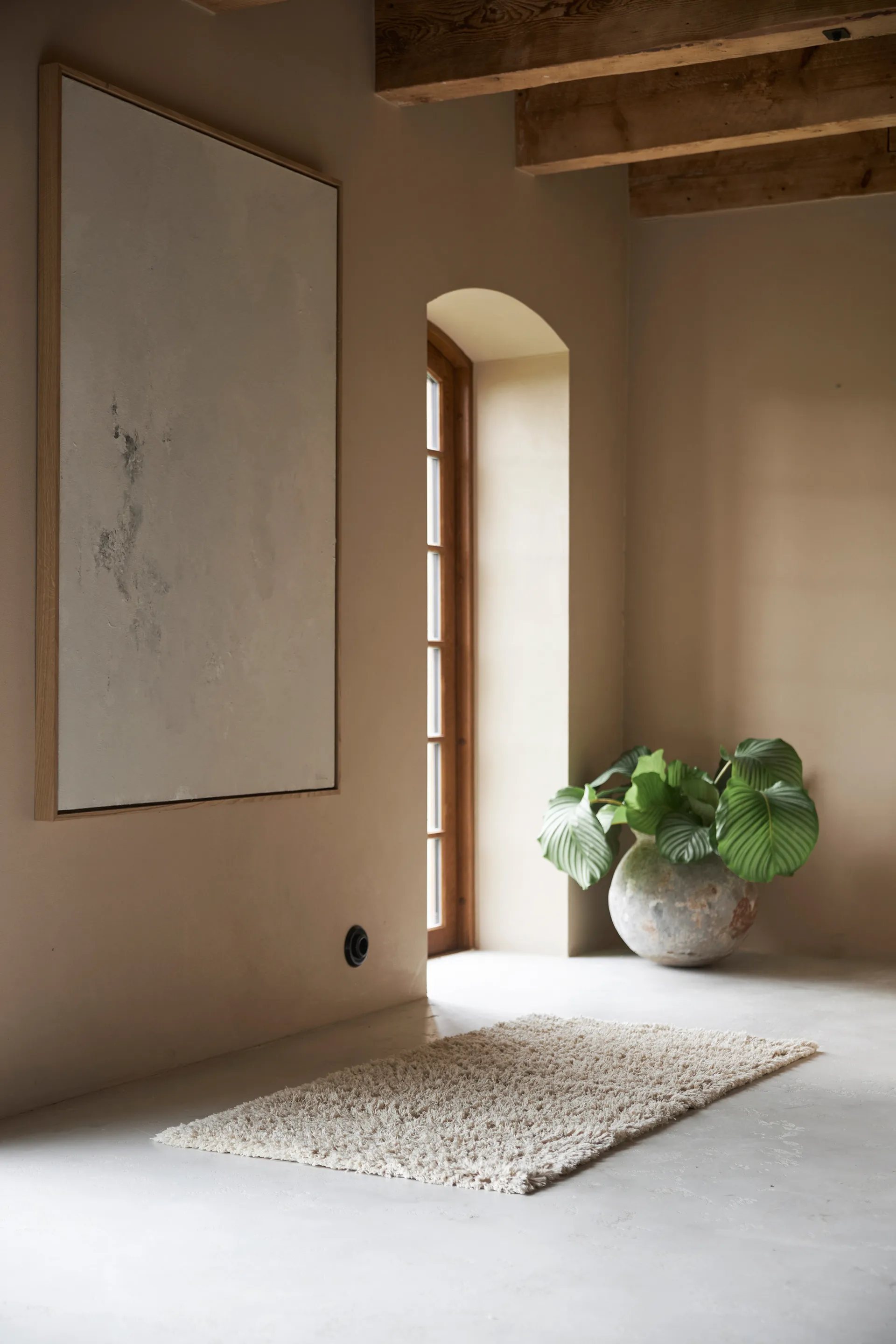 Tapis en coton Noma 70x140 cm, Beige Boel & Jan