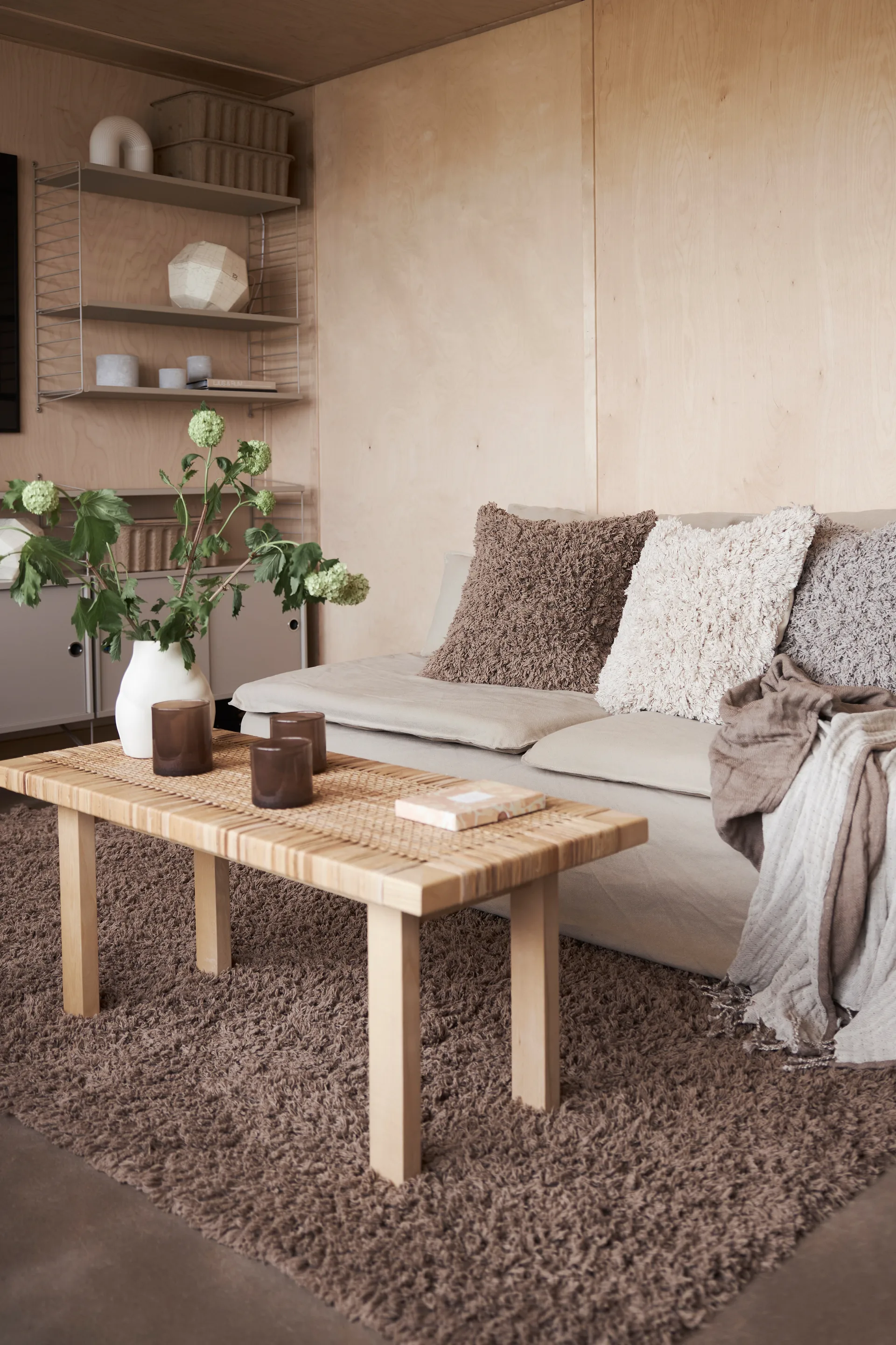 Tapis en coton Noma 70x200 cm, Marron Boel & Jan