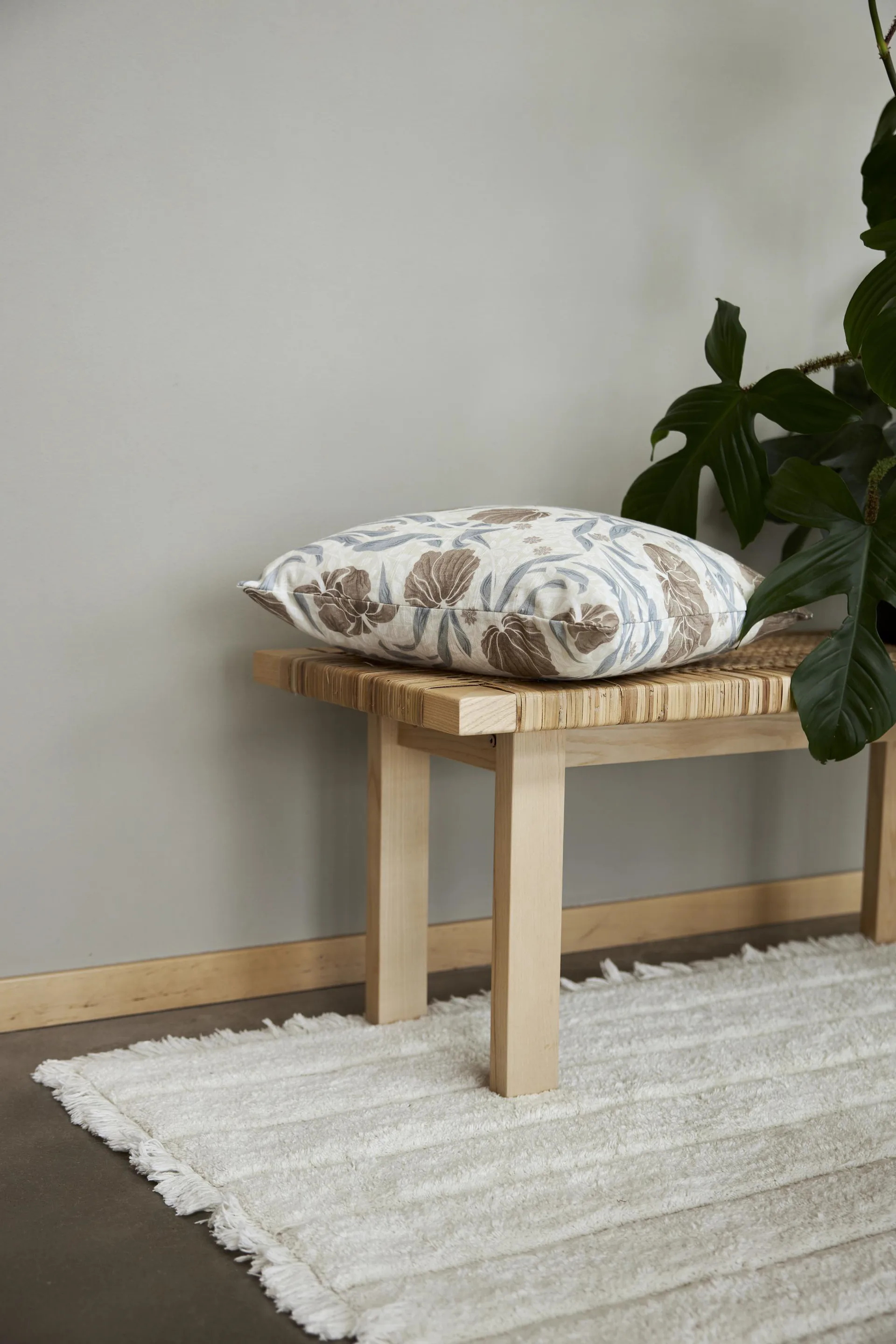 Tapis en coton Zoé 160x160 cm, Blanc cassé Boel & Jan